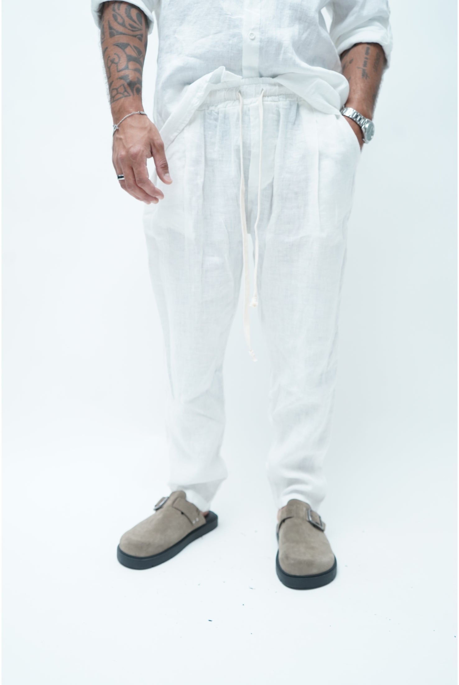Pantalone in lino PU6610 classic