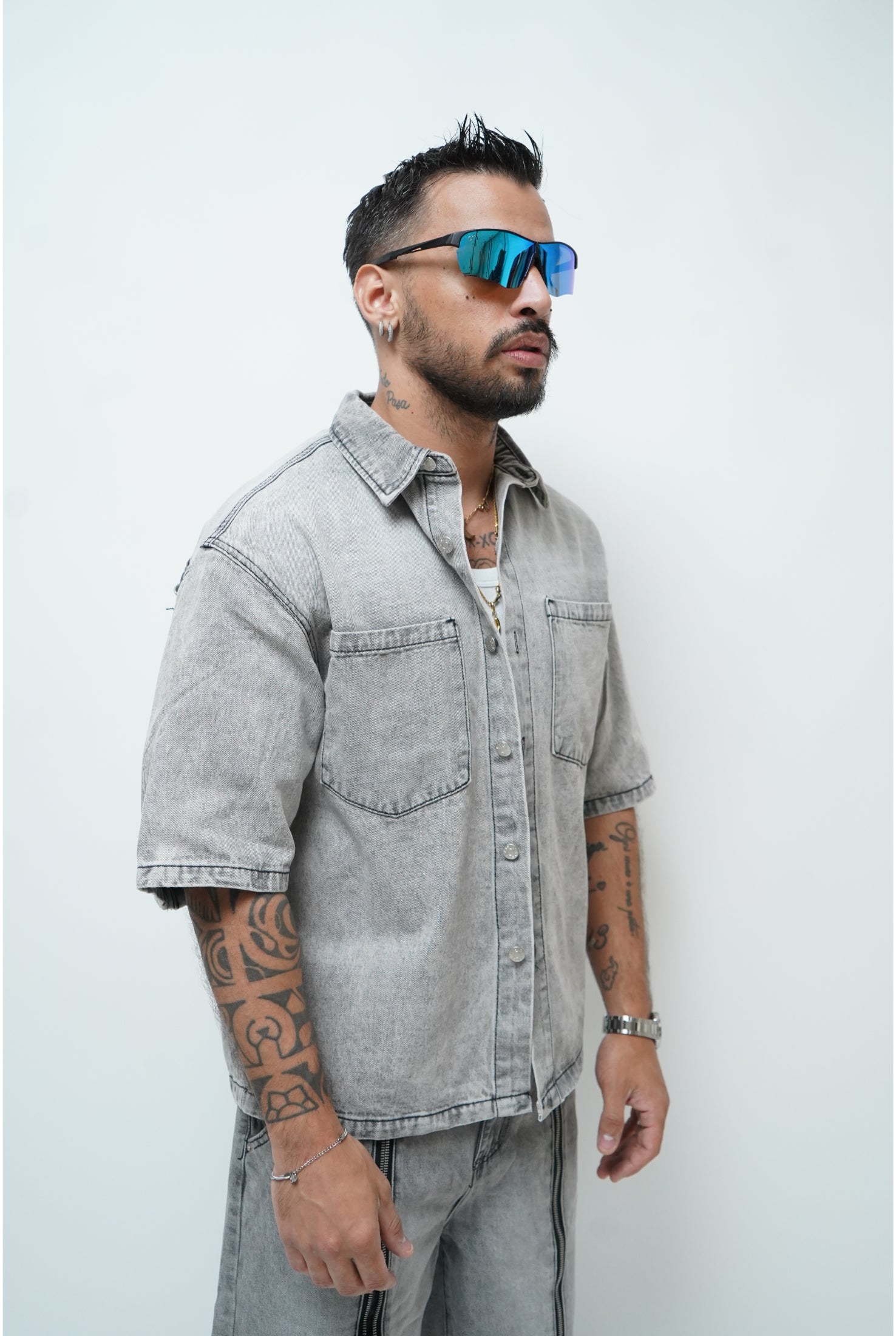 Coordinato ZIP AD8439 grigio