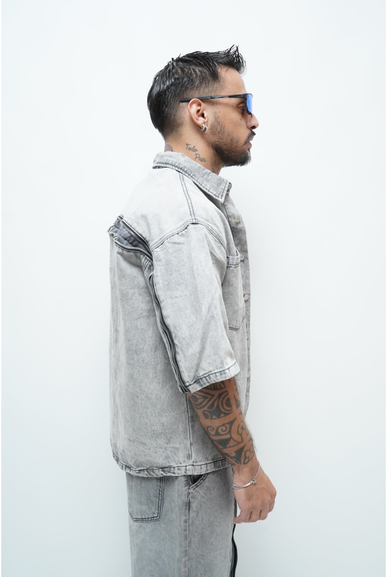 Coordinato ZIP AD8439 grigio