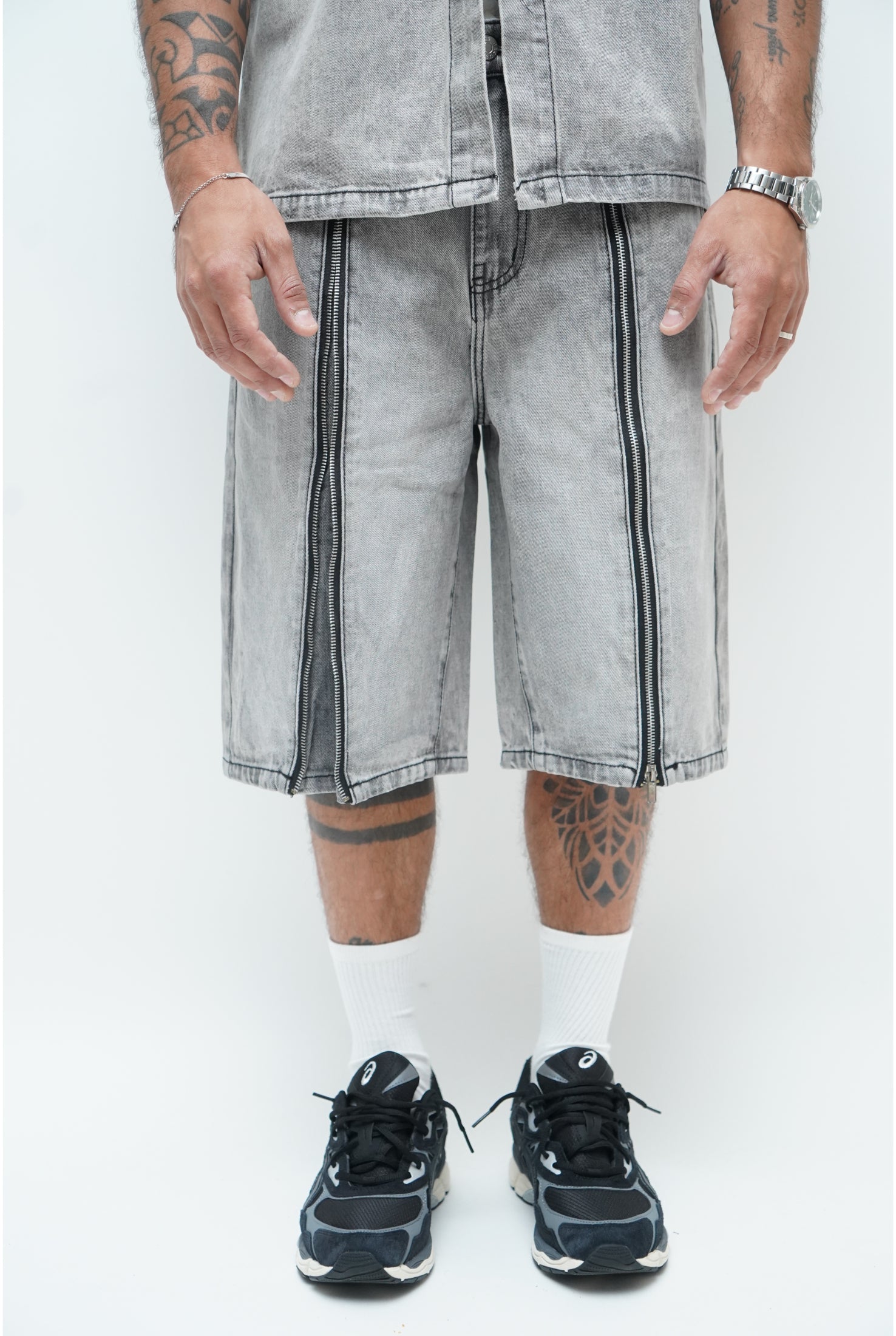 Coordinato ZIP AD8439 grigio