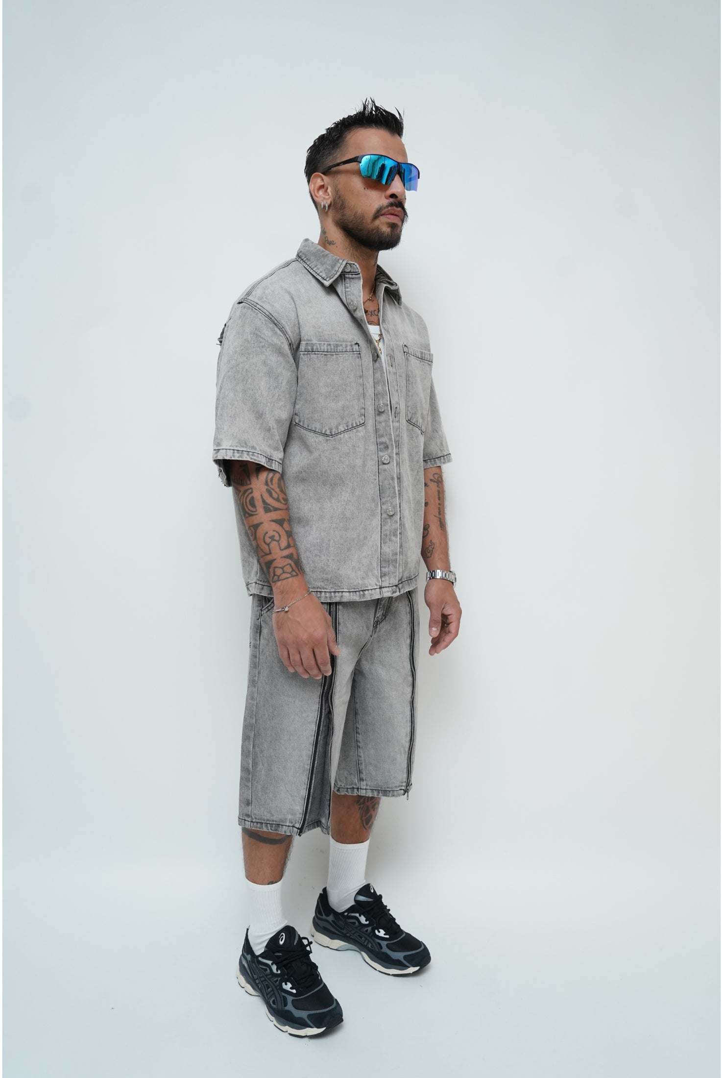 Coordinato ZIP AD8439 grigio