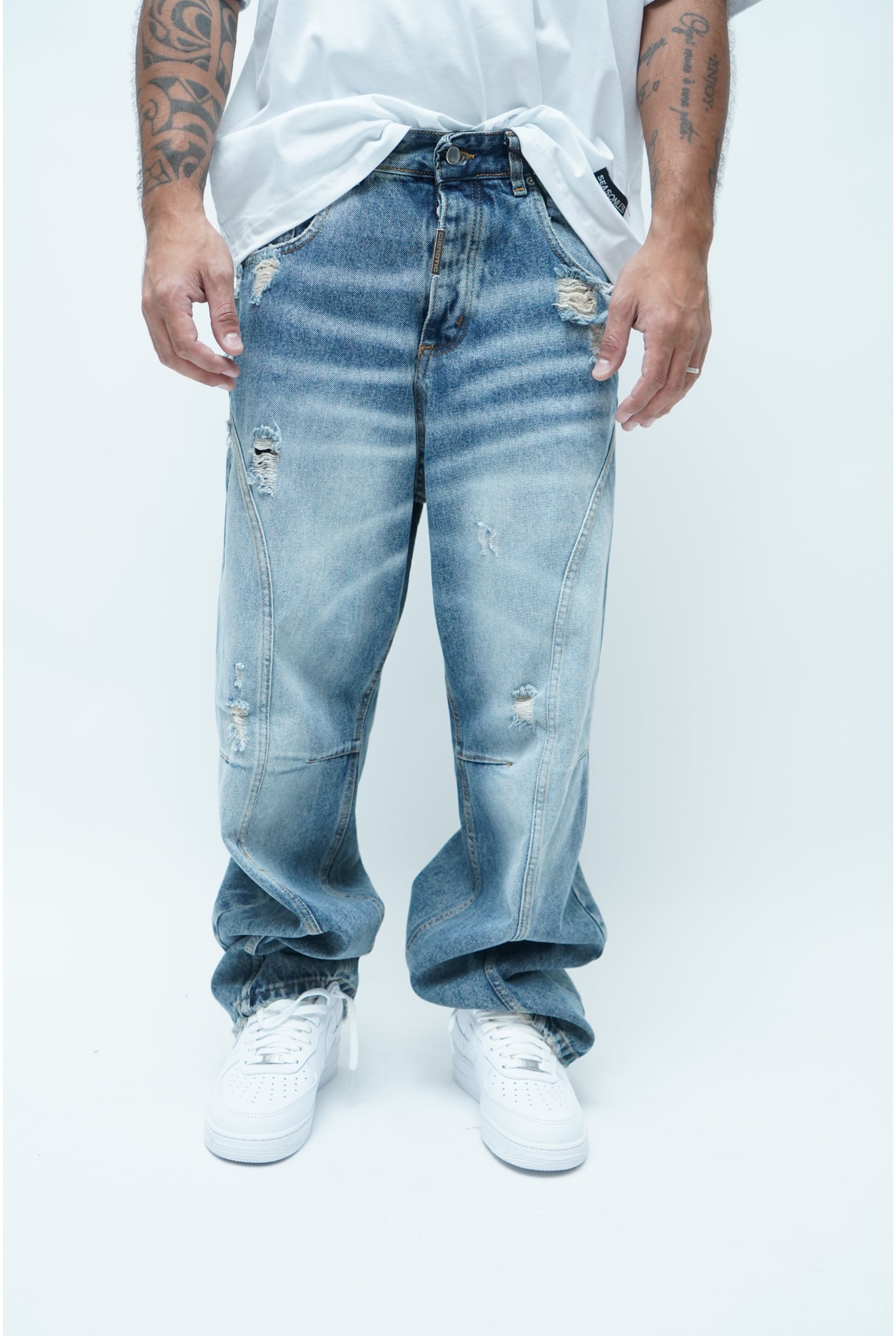 Jeans CIANOTIC baggy 01 sabbiato Blue