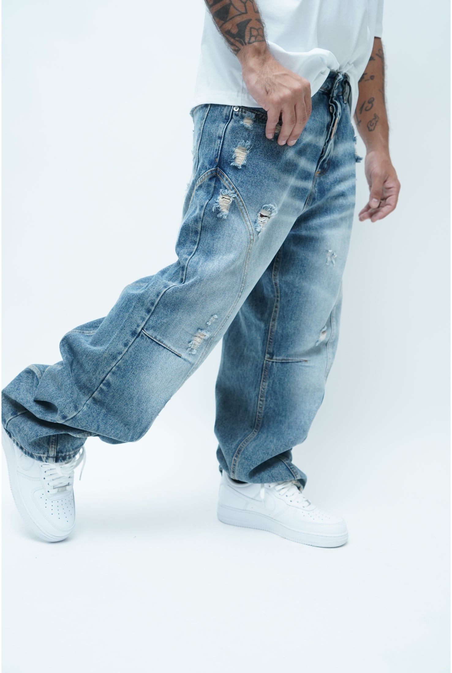Jeans CIANOTIC baggy 01 sabbiato Blue
