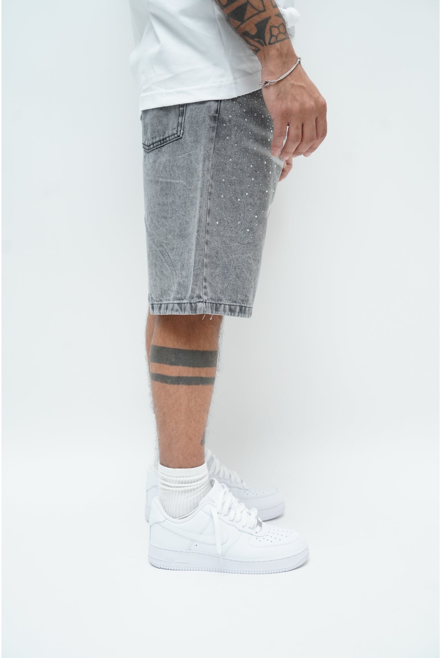Jeans short Brillantini grey
