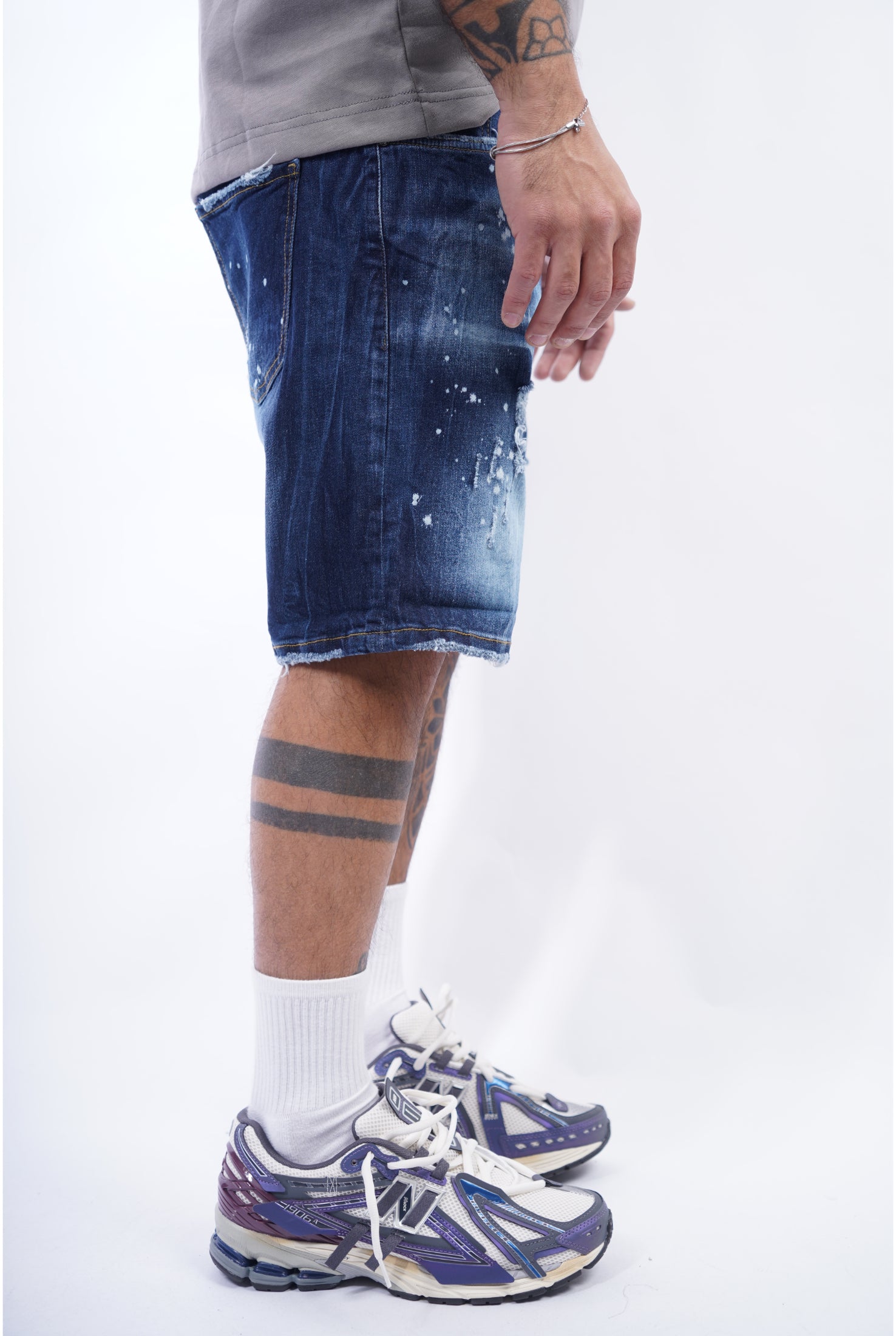 Jeans CIANOTIC short dq6 blue zip