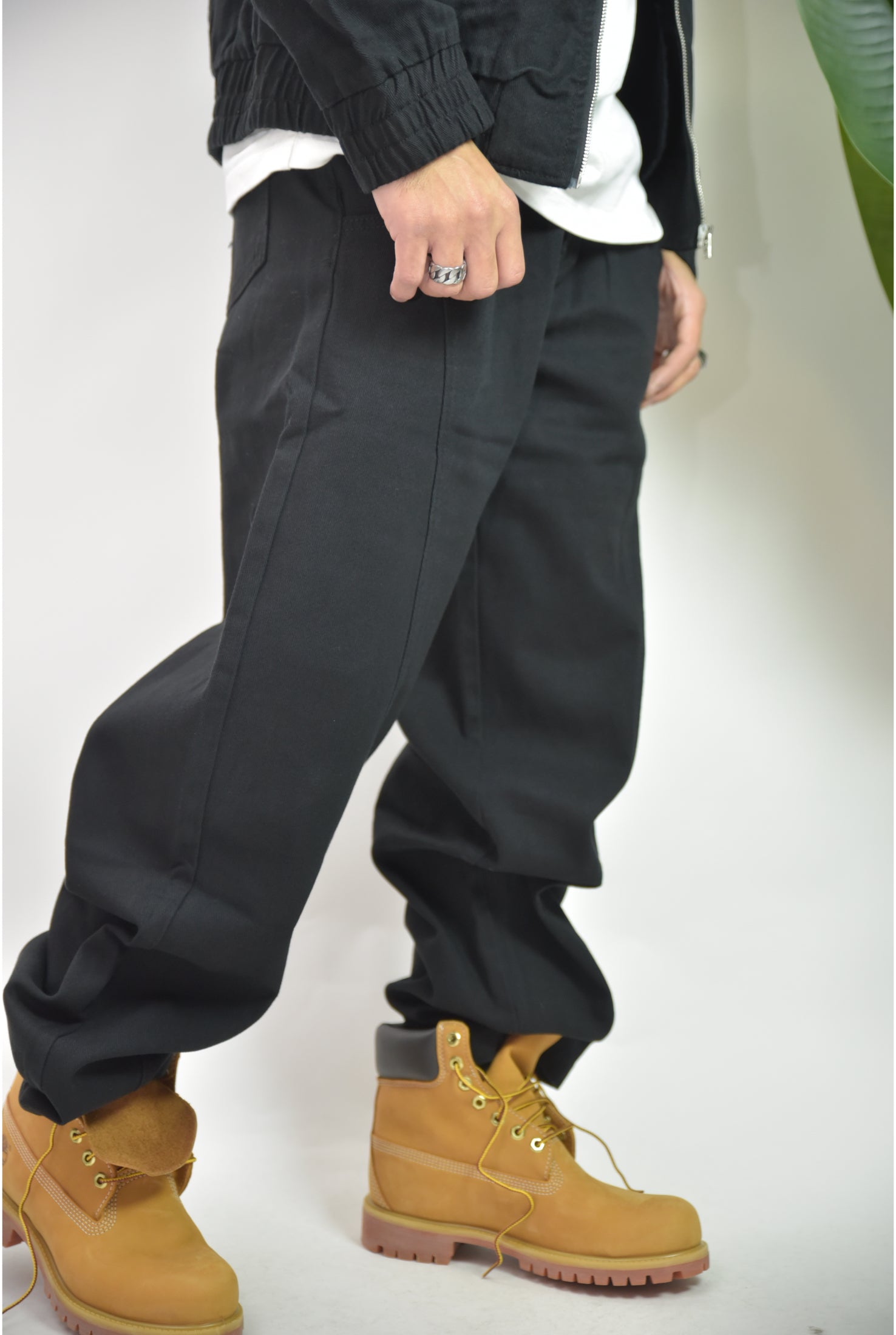 Coordinato zip black denim 2221a