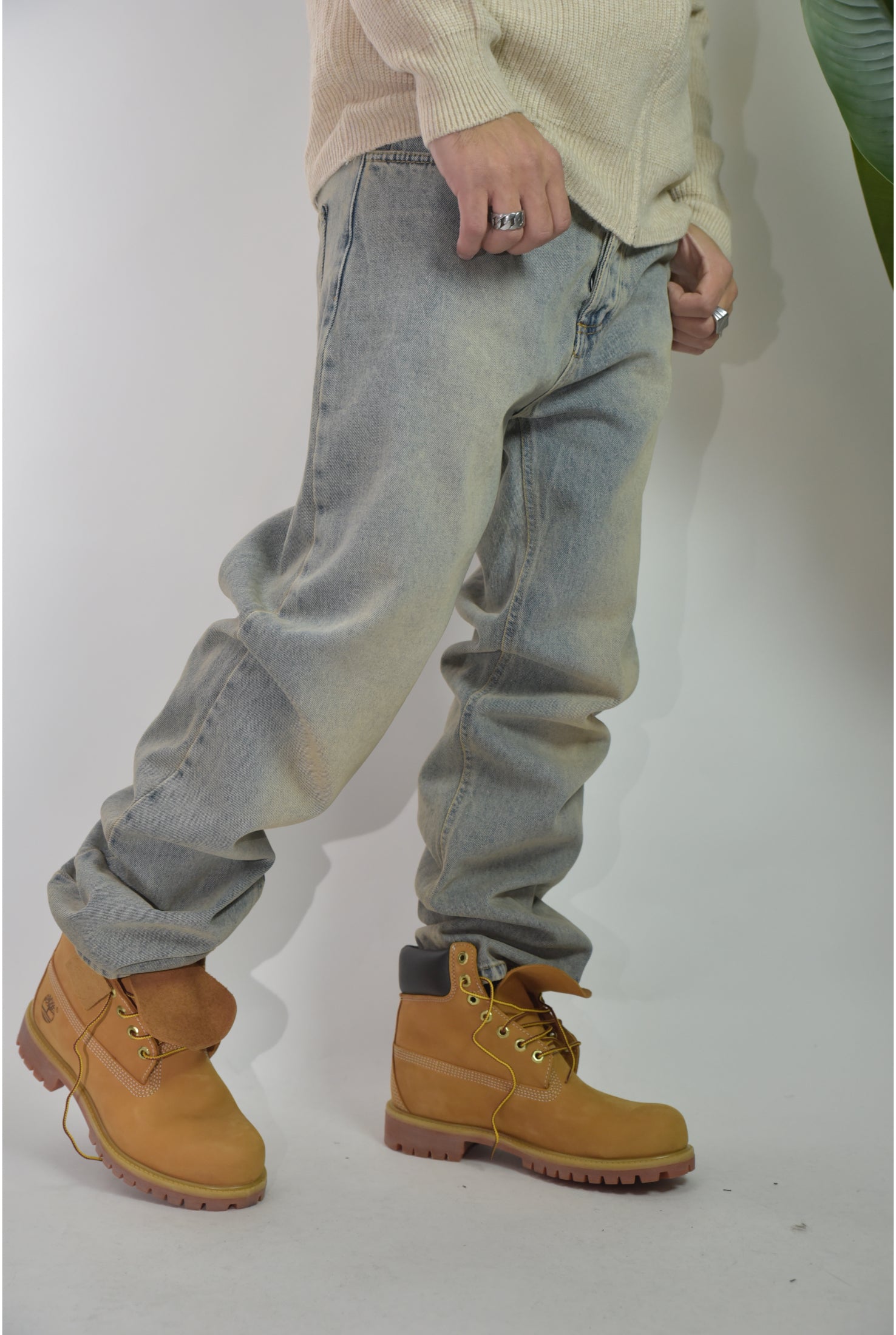 Jeans baggy DM85 Sabbiato
