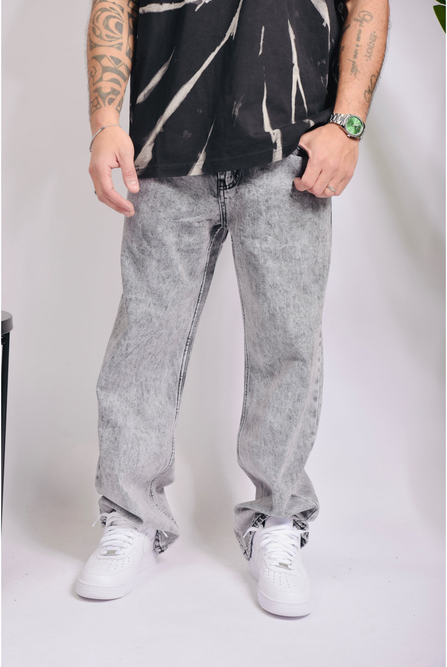 Jeans baggy grey