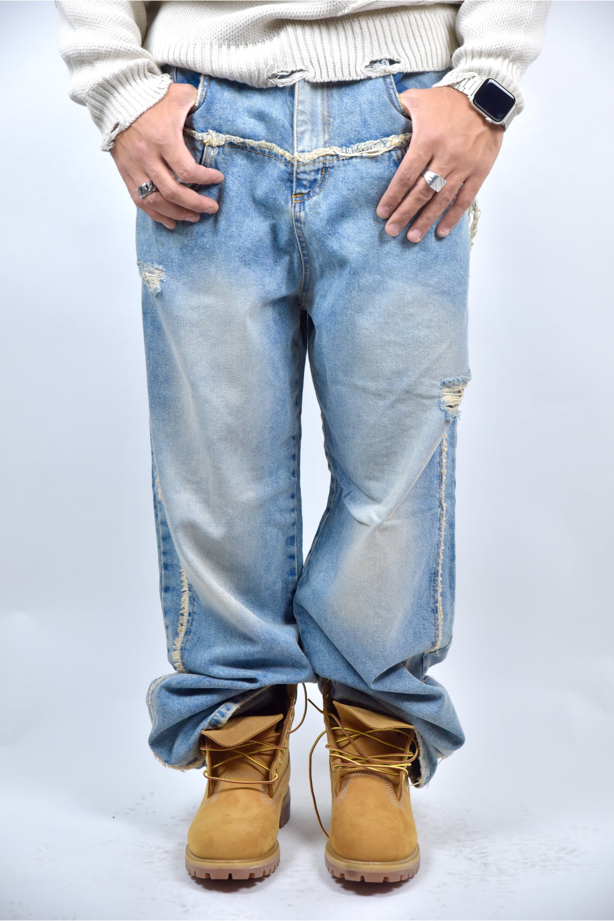 Jeans baggy sabbia 3.0