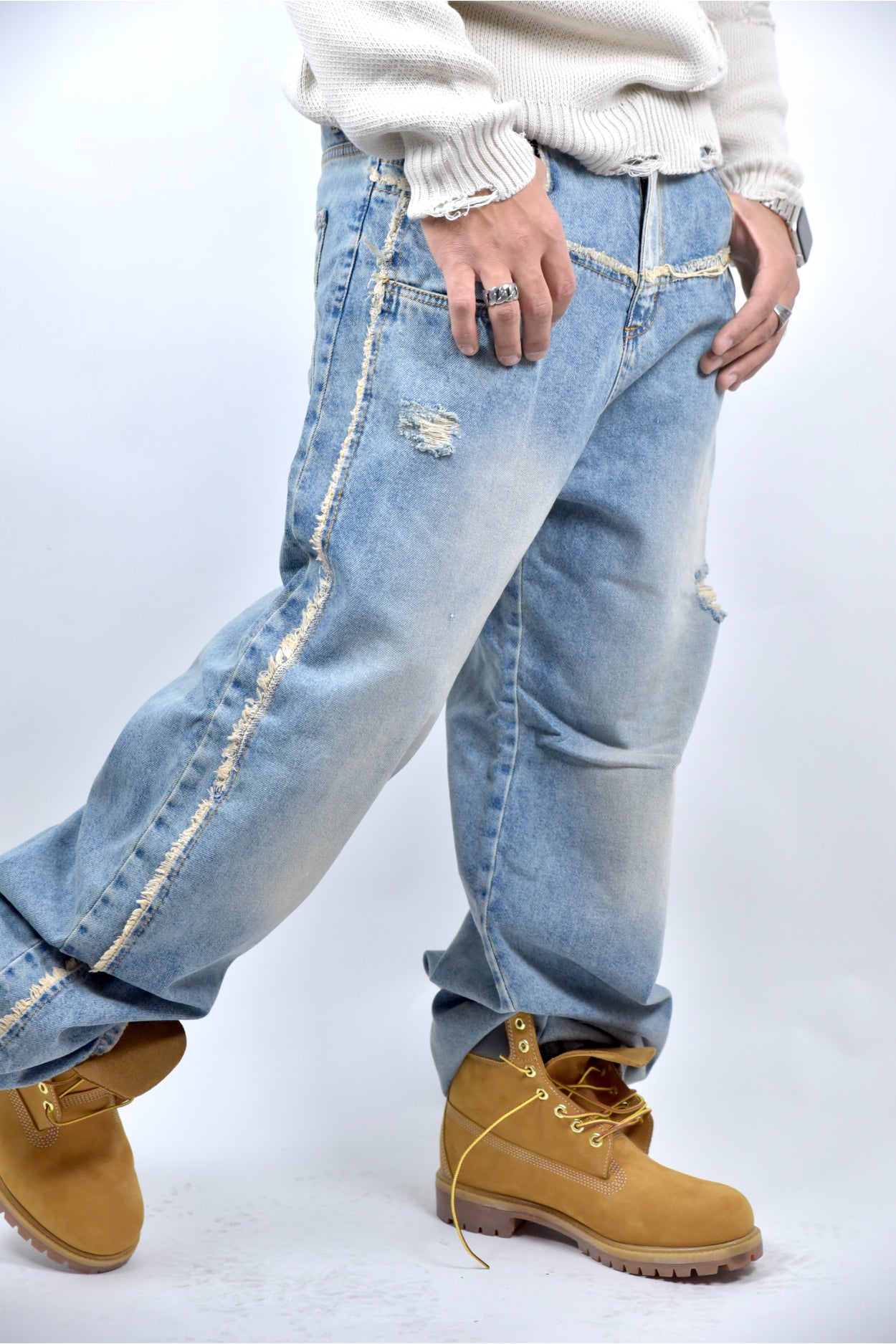 Jeans baggy sabbia 3.0
