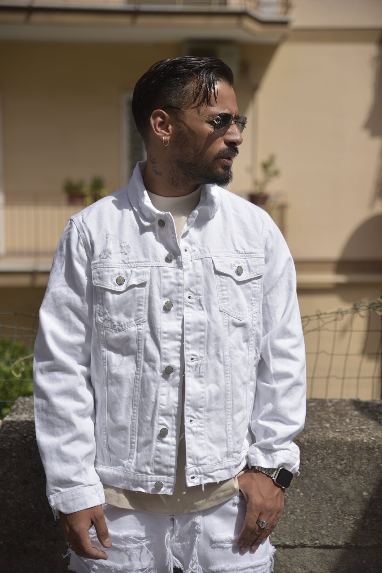 Giubbotto CIANOTIC JACKET denim white