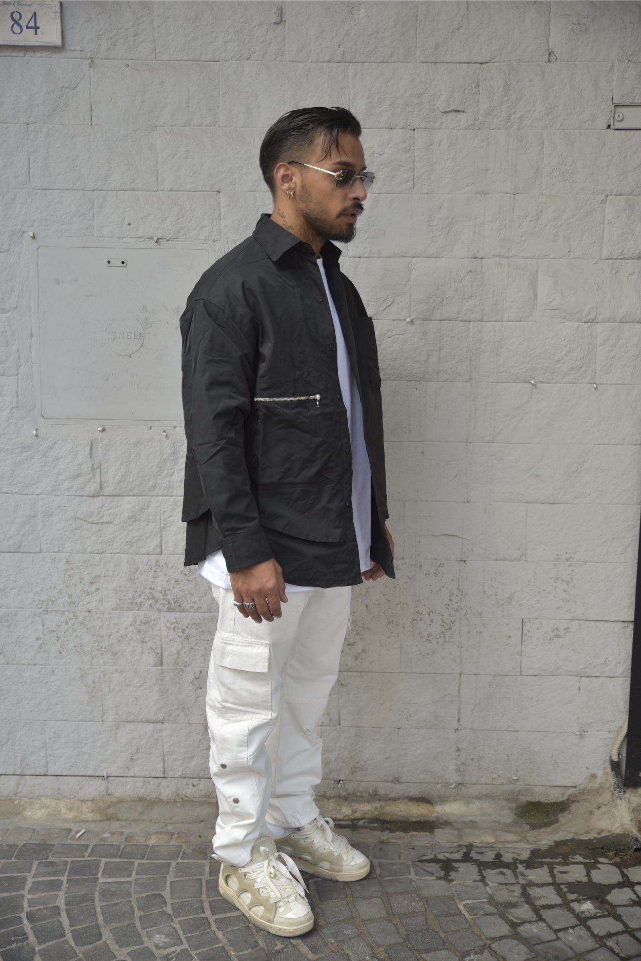 Jeans CIANOTIC STRAIGHT FIT cargo used white