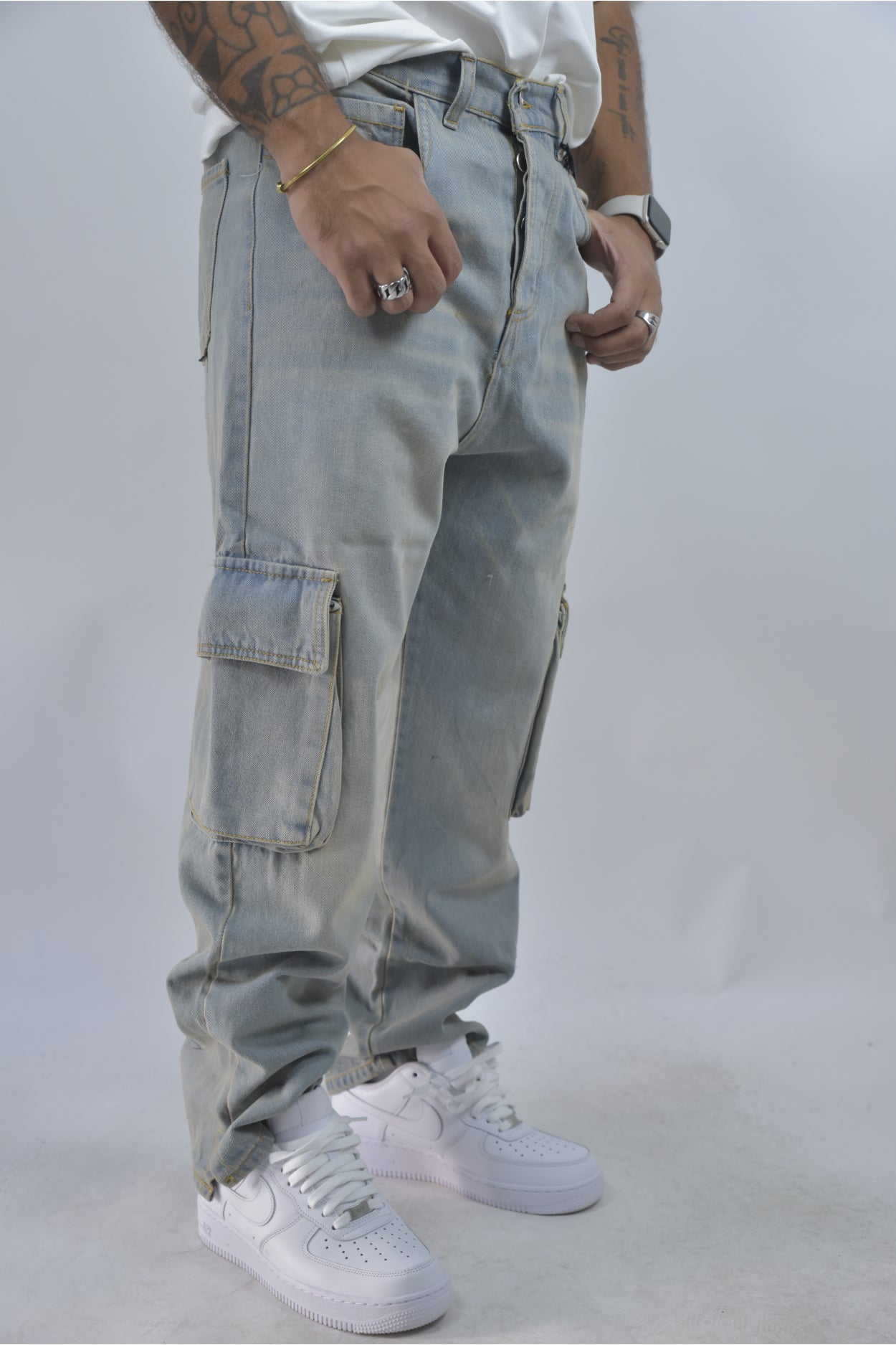 Jeans NJB cargo sabbiato