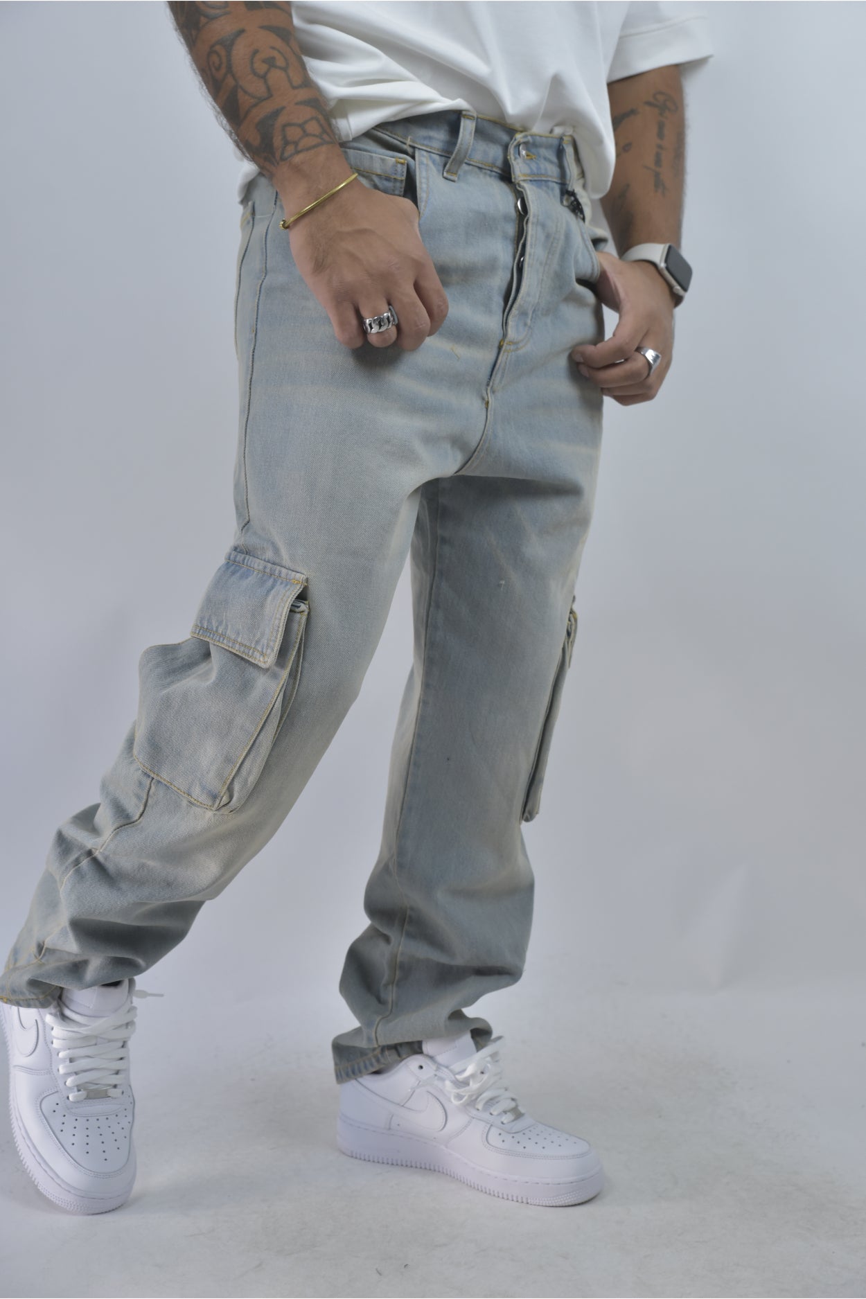 Jeans NJB cargo sabbiato