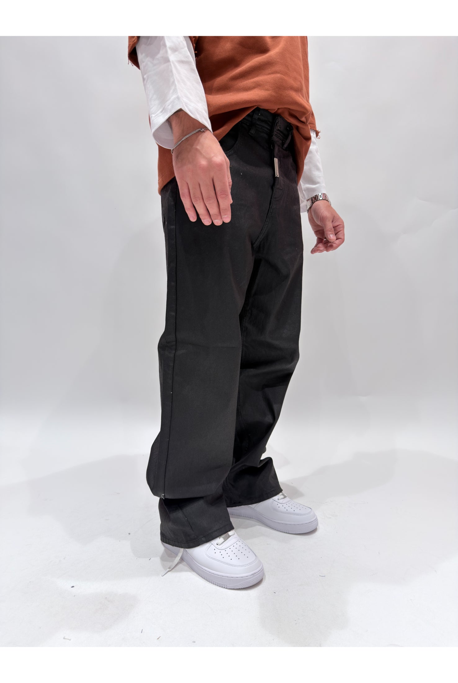 Jeans CIANOTIC super baggy spalmato