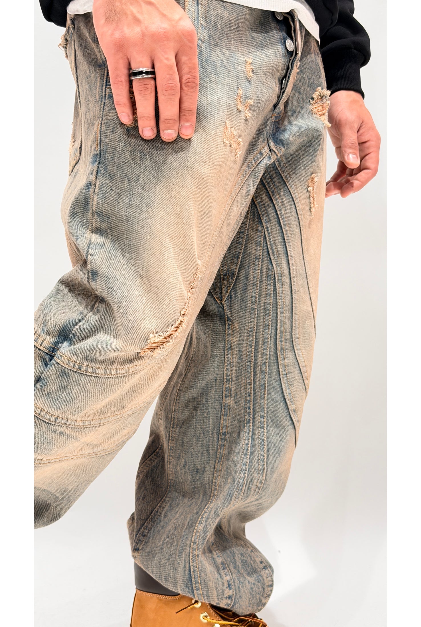 Jeans CIANOTIC Super baggy 418 sabbiato