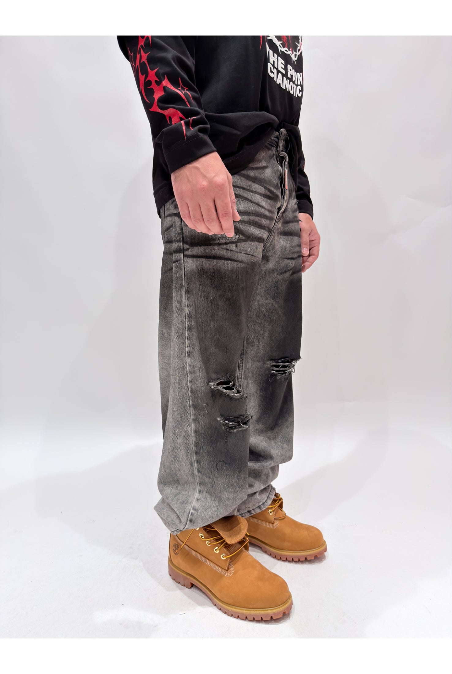 Jeans CIANOTIC Super baggy Dark black