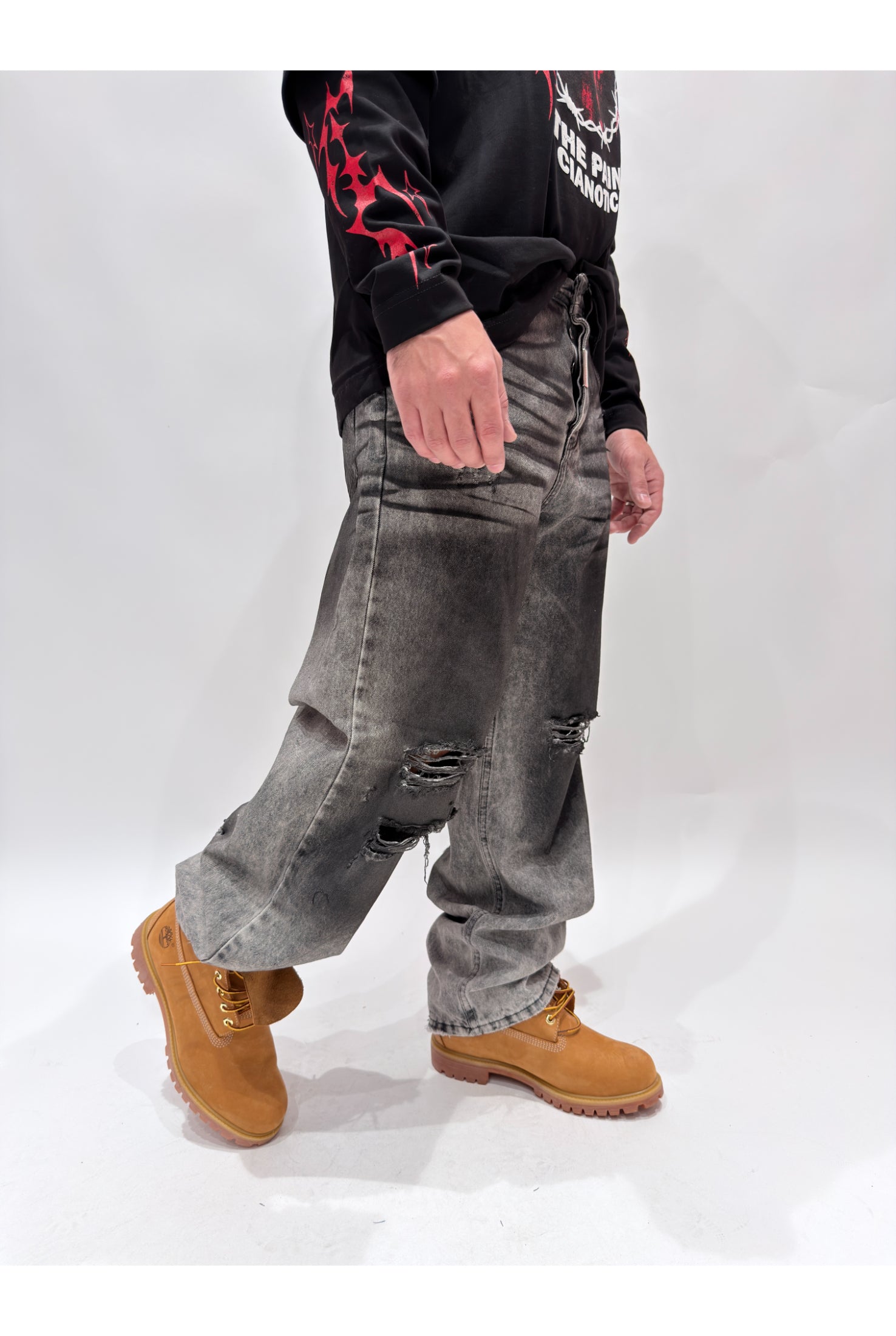 Jeans CIANOTIC Super baggy Dark black