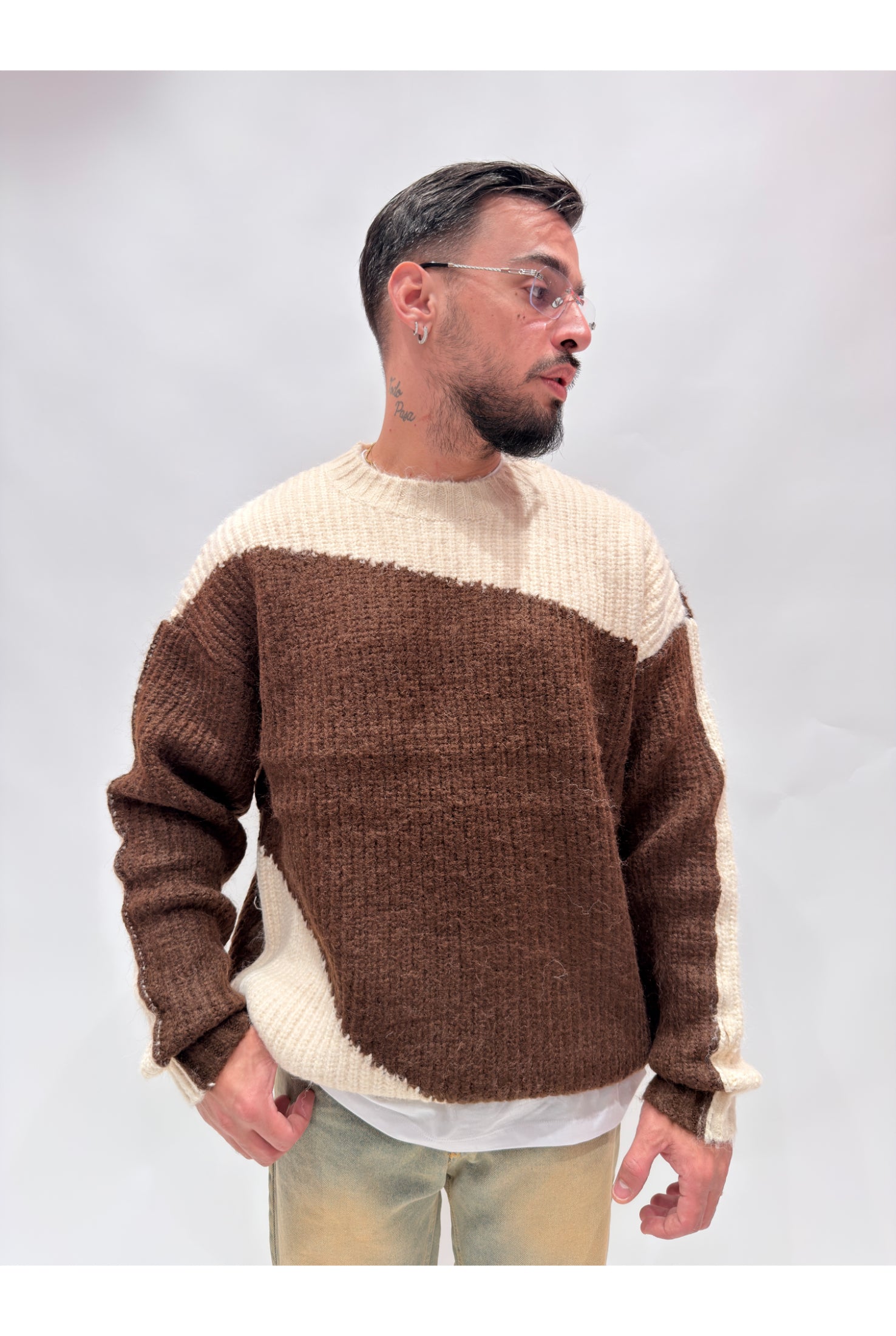 Maglione bicolor W86131