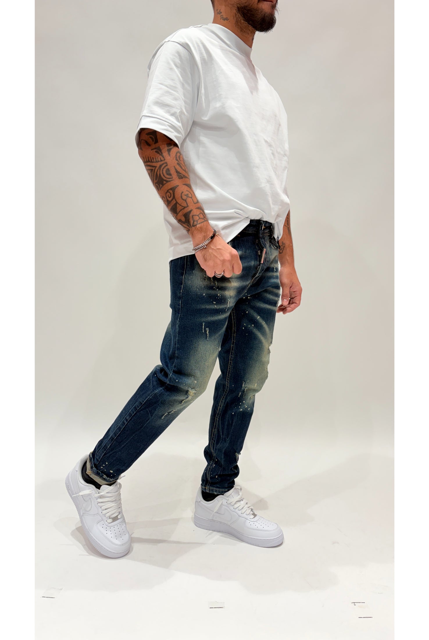Jeans CIANOTIC DQ6 blue sabbiato
