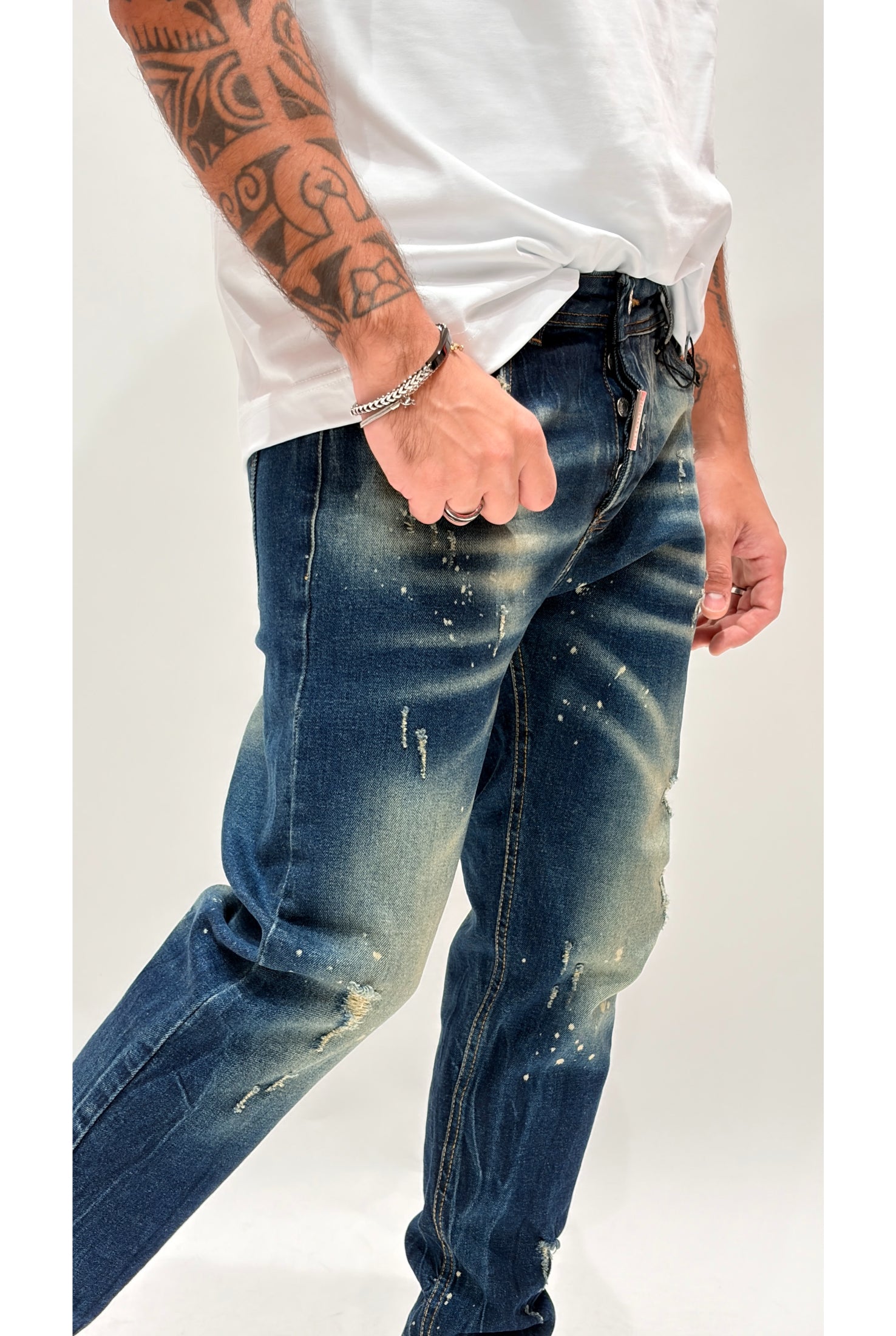Jeans CIANOTIC DQ6 blue sabbiato