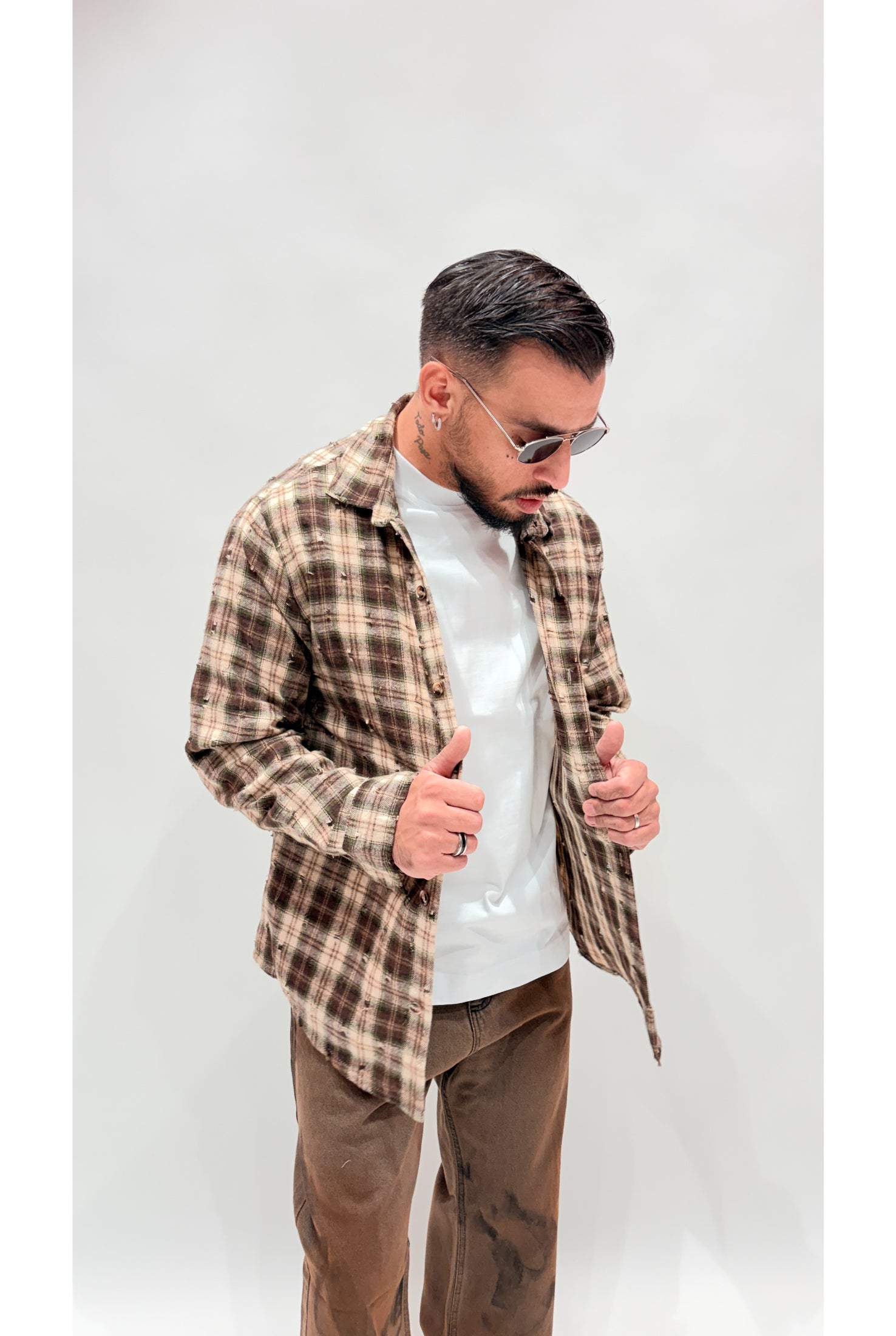 Camicia quadri rotture 7791