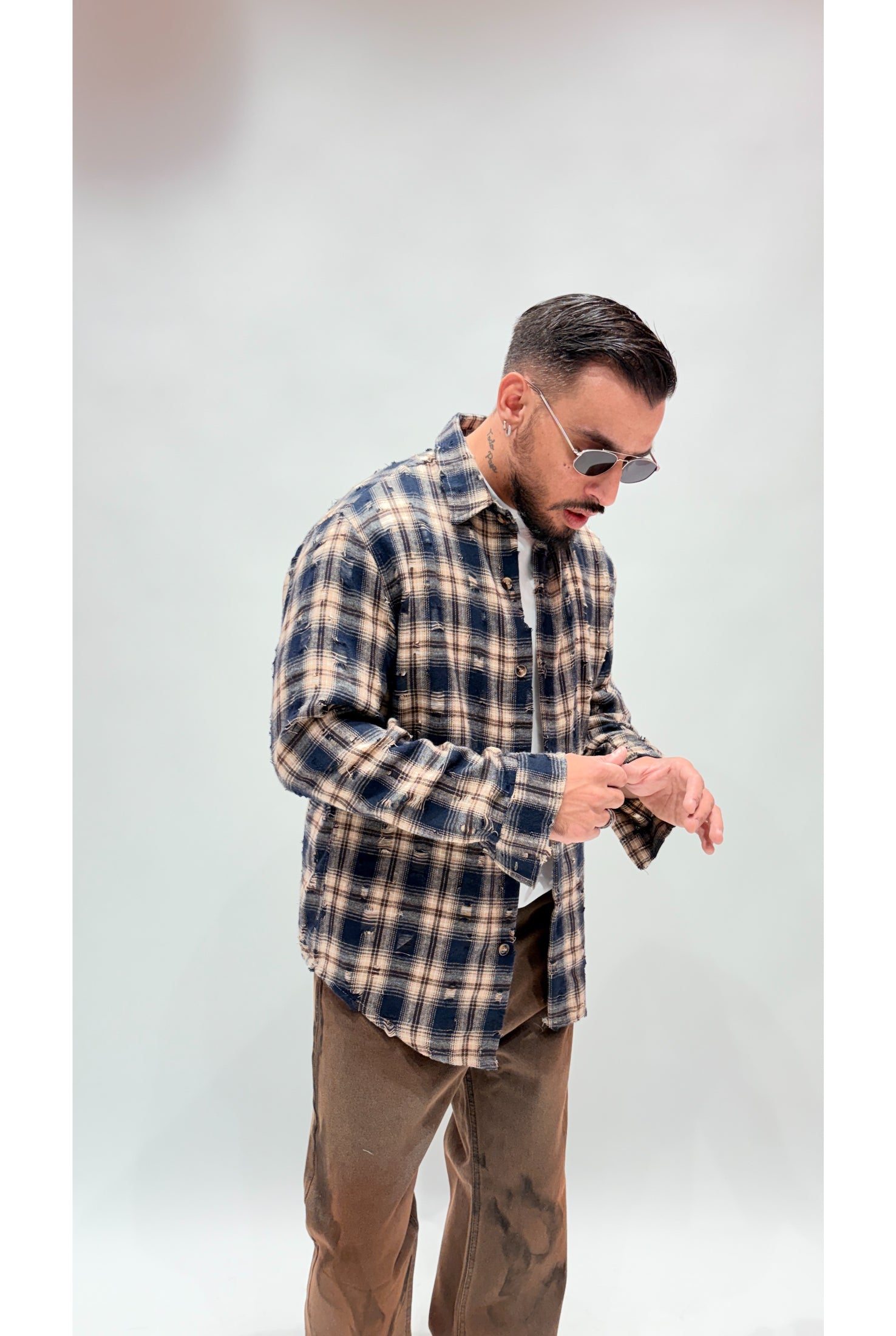 Camicia quadri rotture 7791