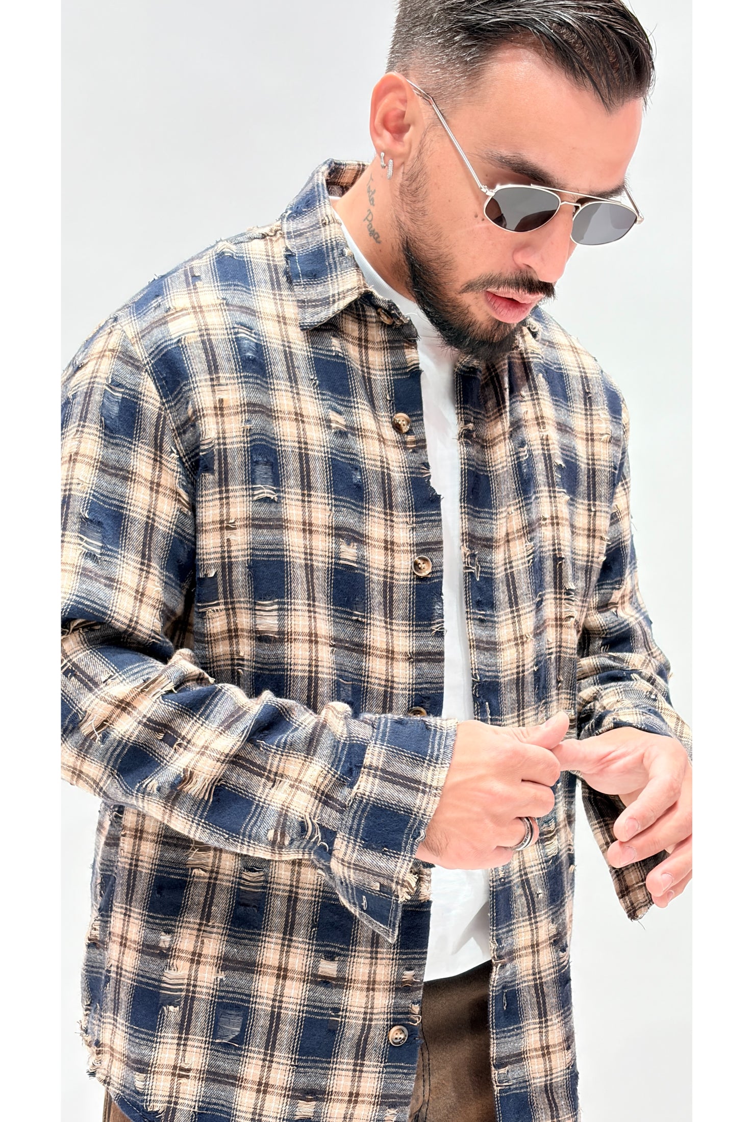 Camicia quadri rotture 7791