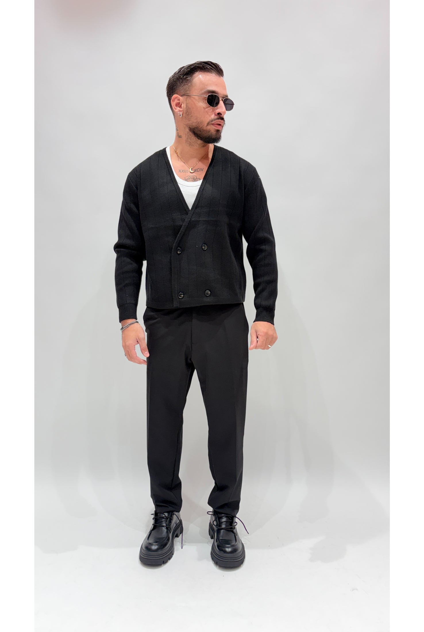 Cardigan doppiopetto wb6107