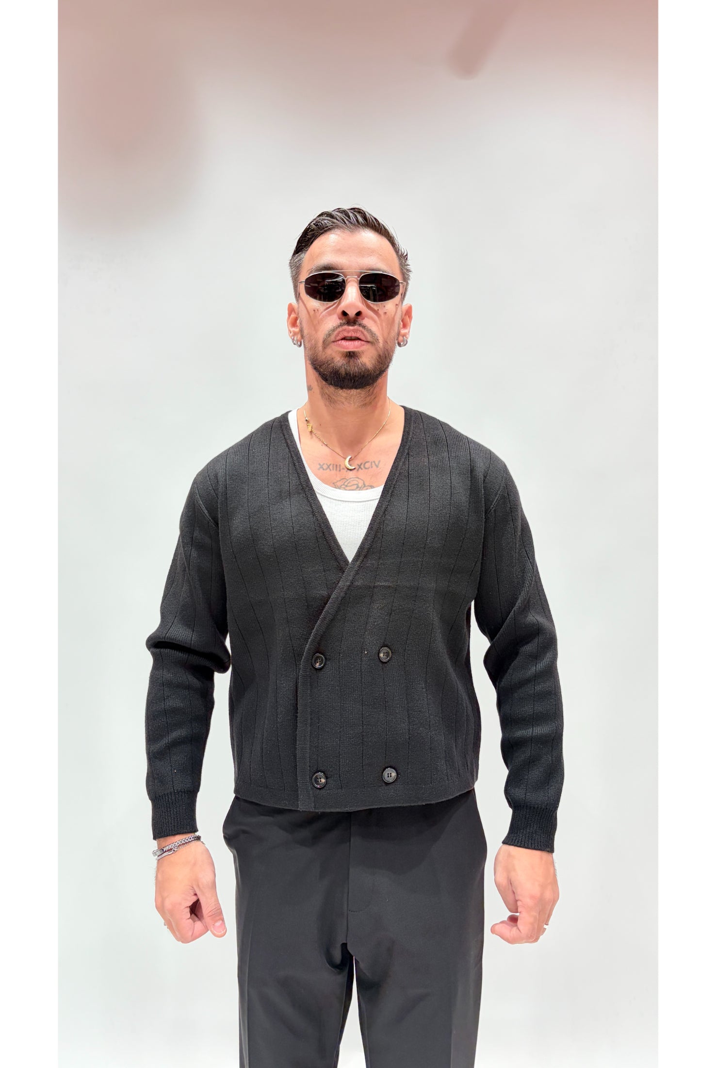 Cardigan doppiopetto wb6107