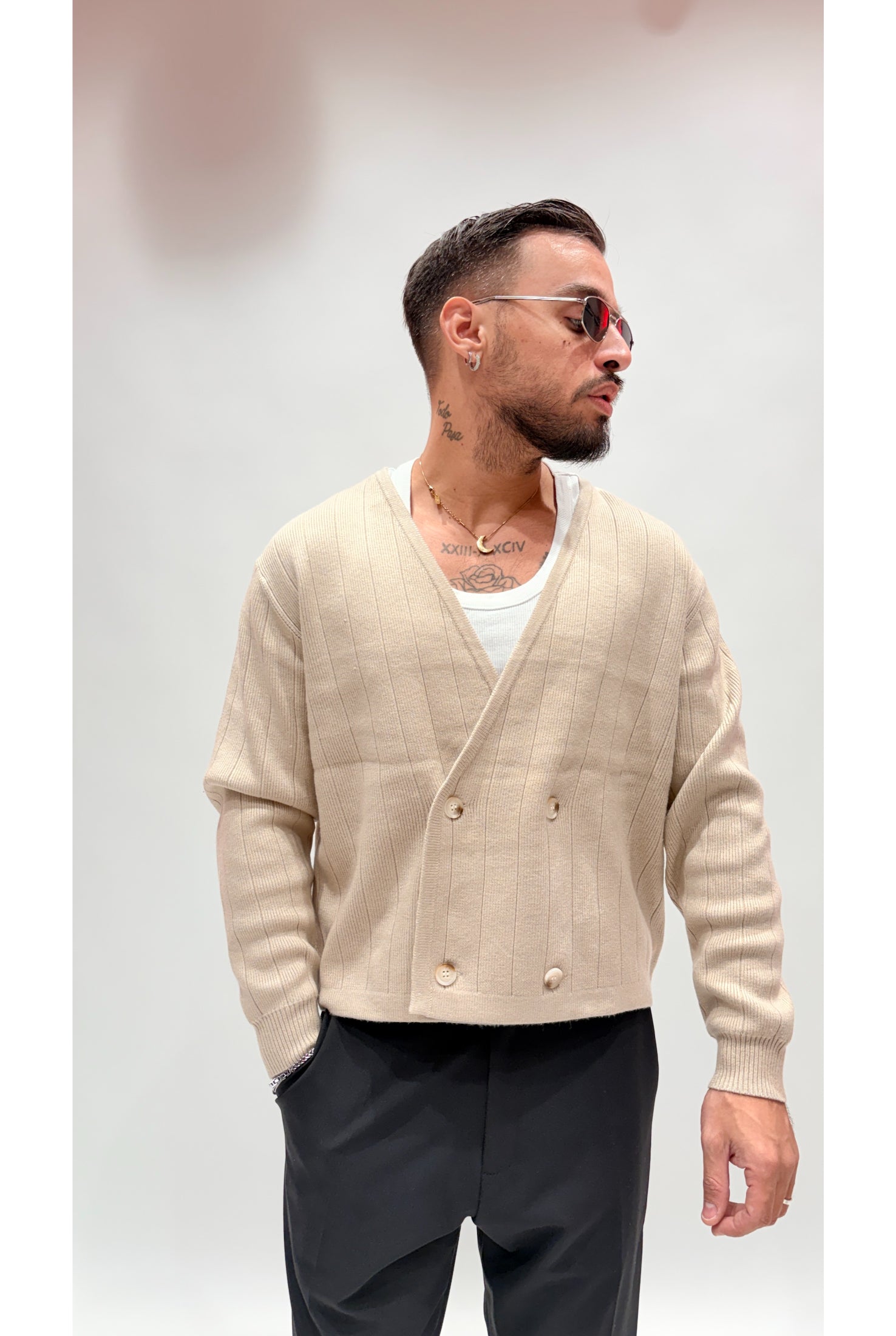 Cardigan doppiopetto wb6107
