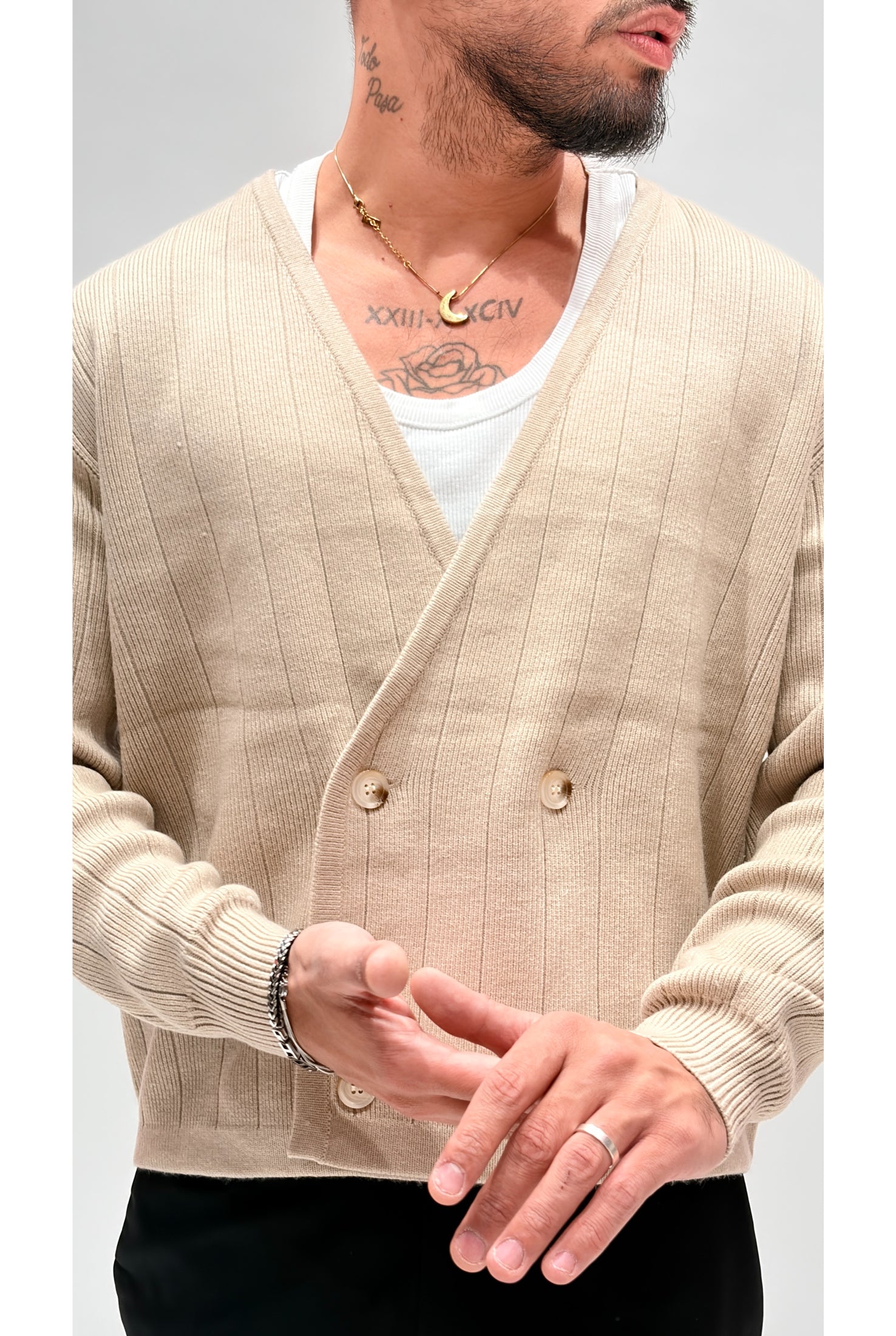 Cardigan doppiopetto wb6107