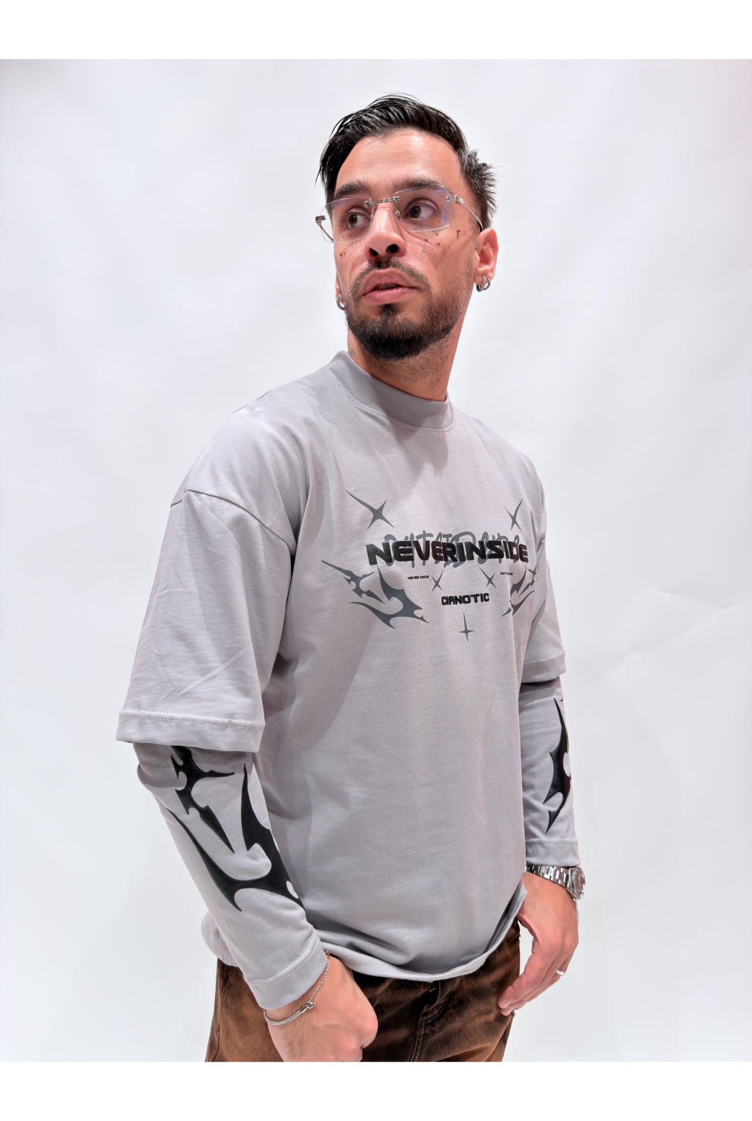 T-shirt CIANOTIC long sleeve never in side