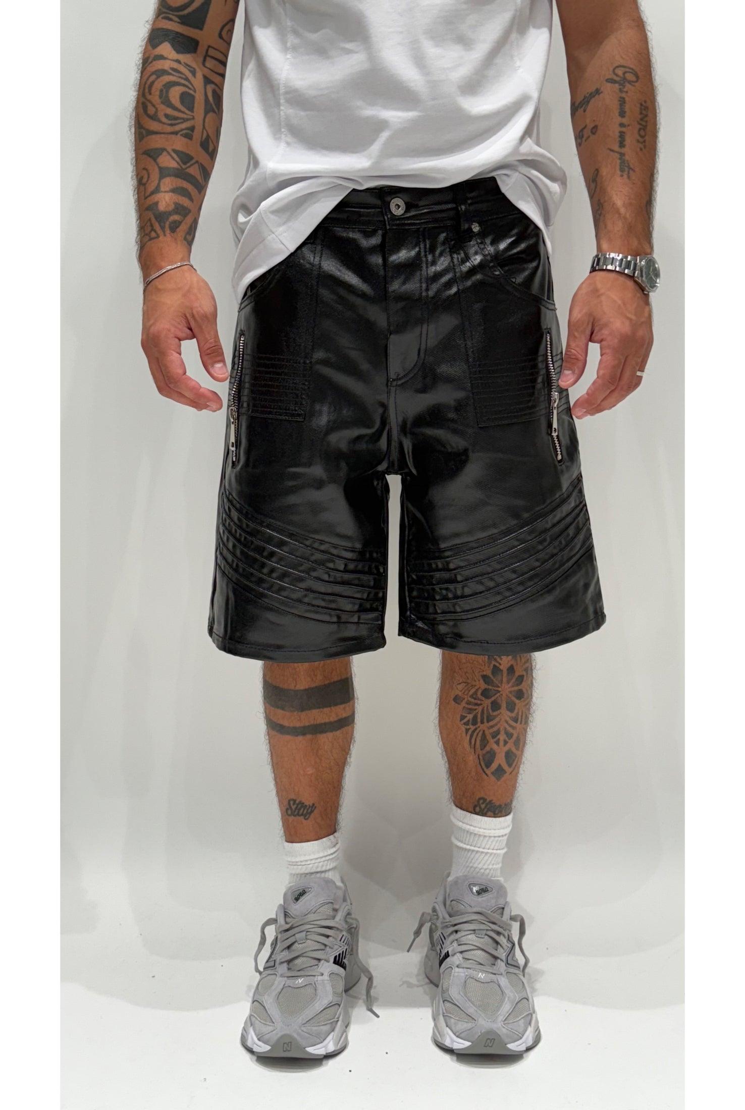 Jeans short CIANOTIC spalmato