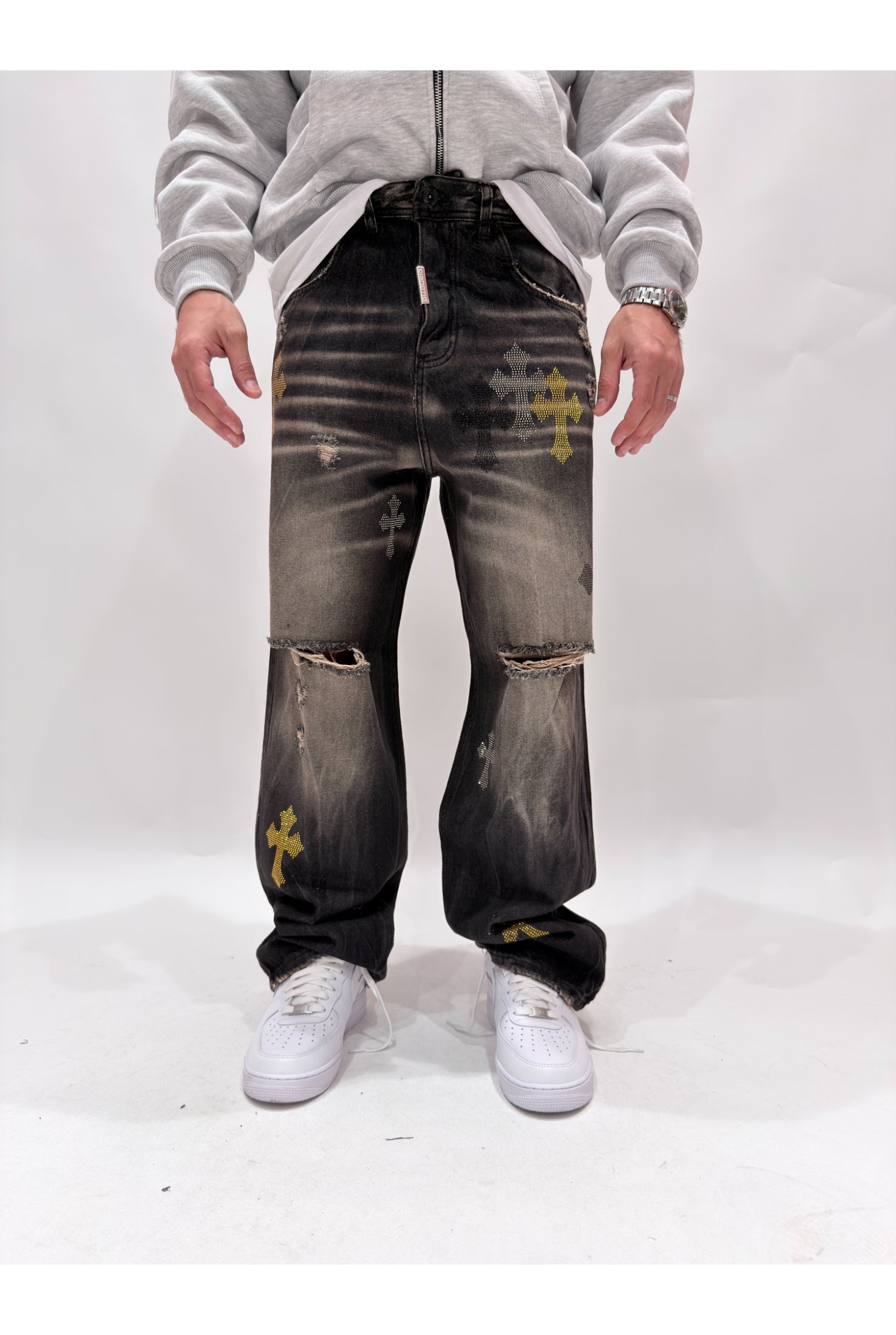 Jeans CIANOTIC Super baggy Crome black