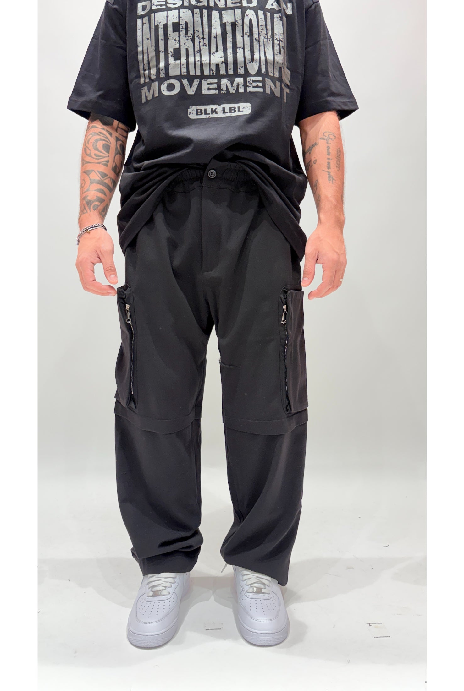 Pantalone BLK LABEL cargo zip 05