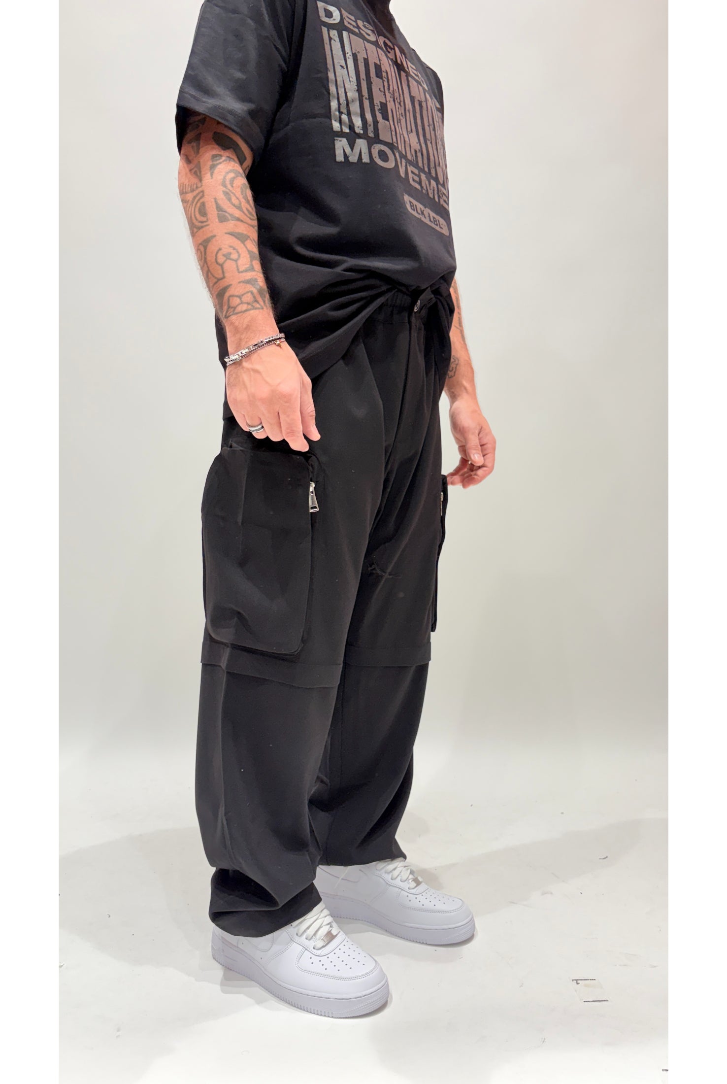 Pantalone BLK LABEL cargo zip 05