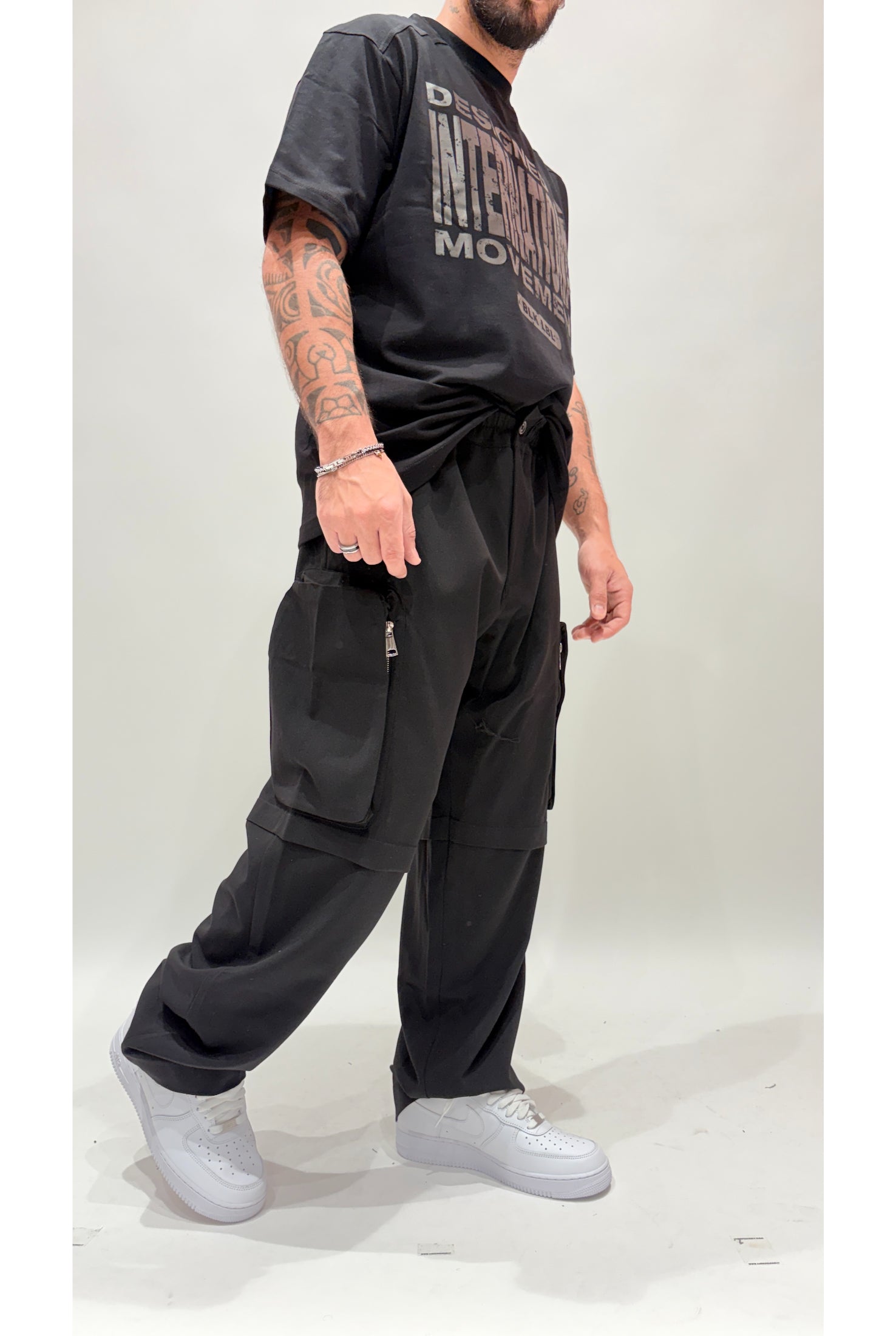 Pantalone BLK LABEL cargo zip 05