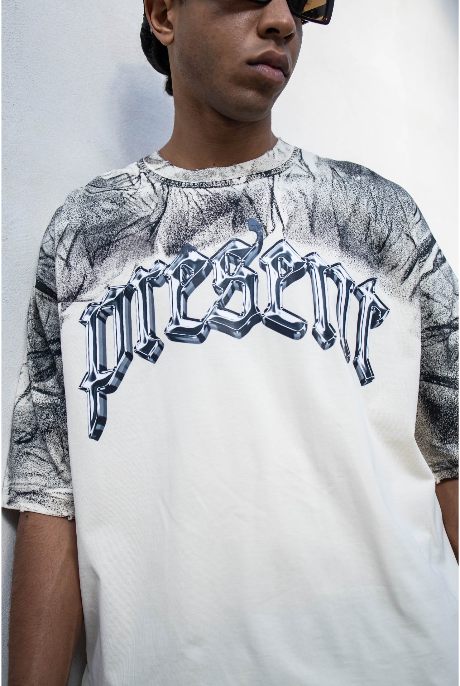 T-shirt PRESENT DAY Specchio crop