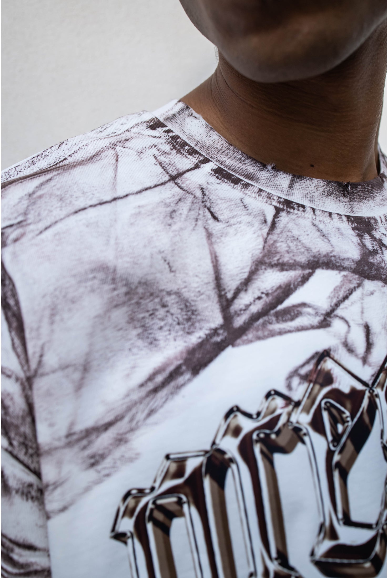 T-shirt PRESENT DAY Specchio crop