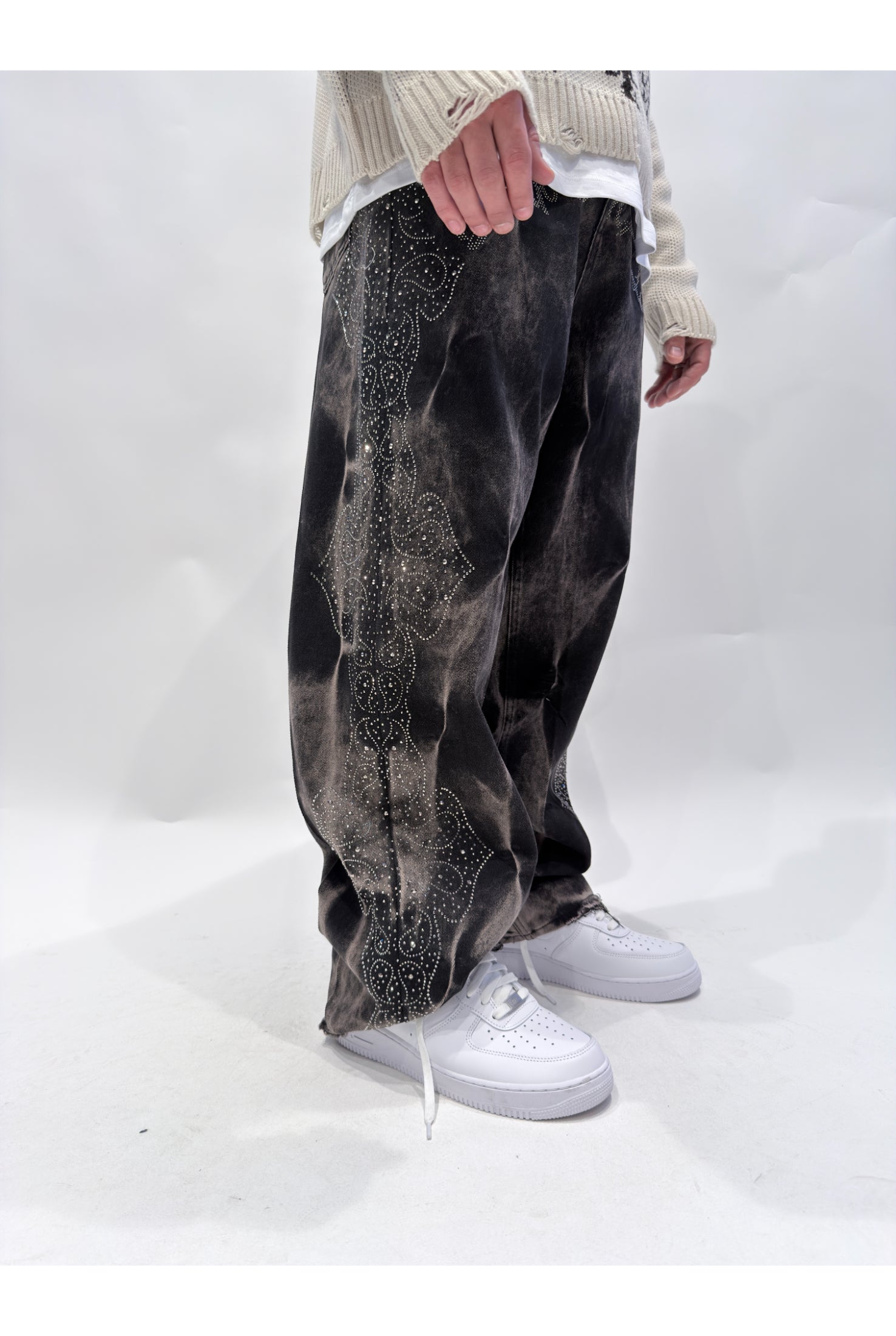 Jeans CIANOTIC Super baggy born black