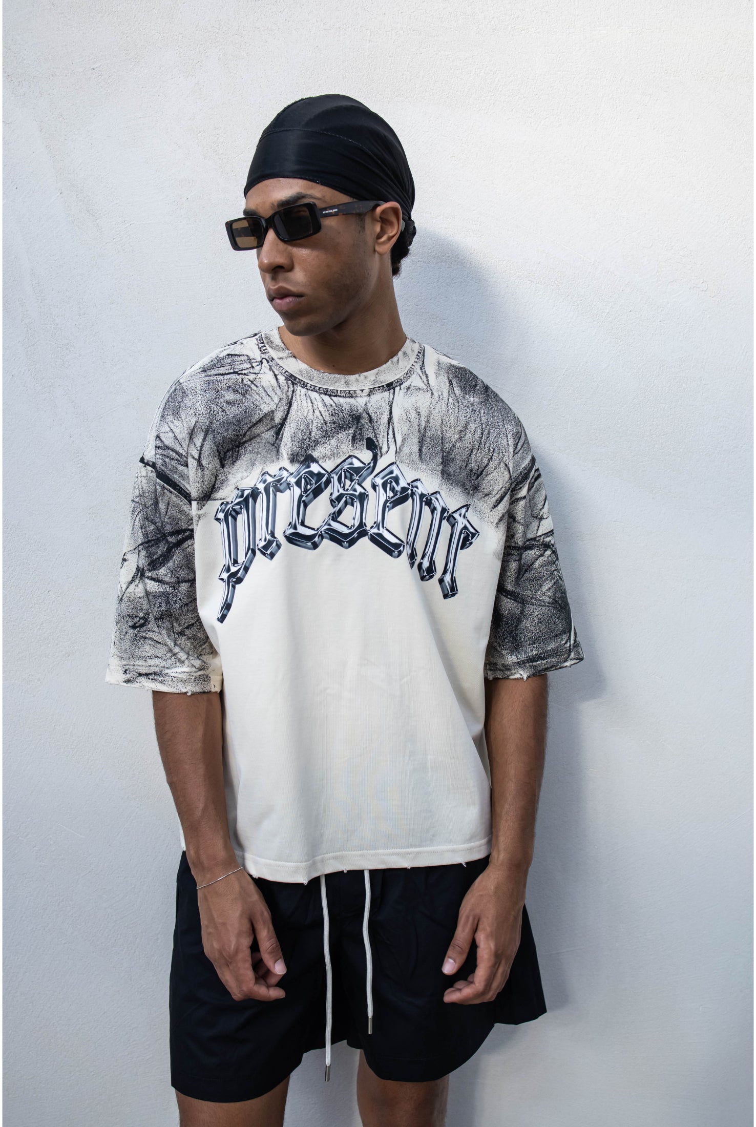 T-shirt PRESENT DAY Specchio crop