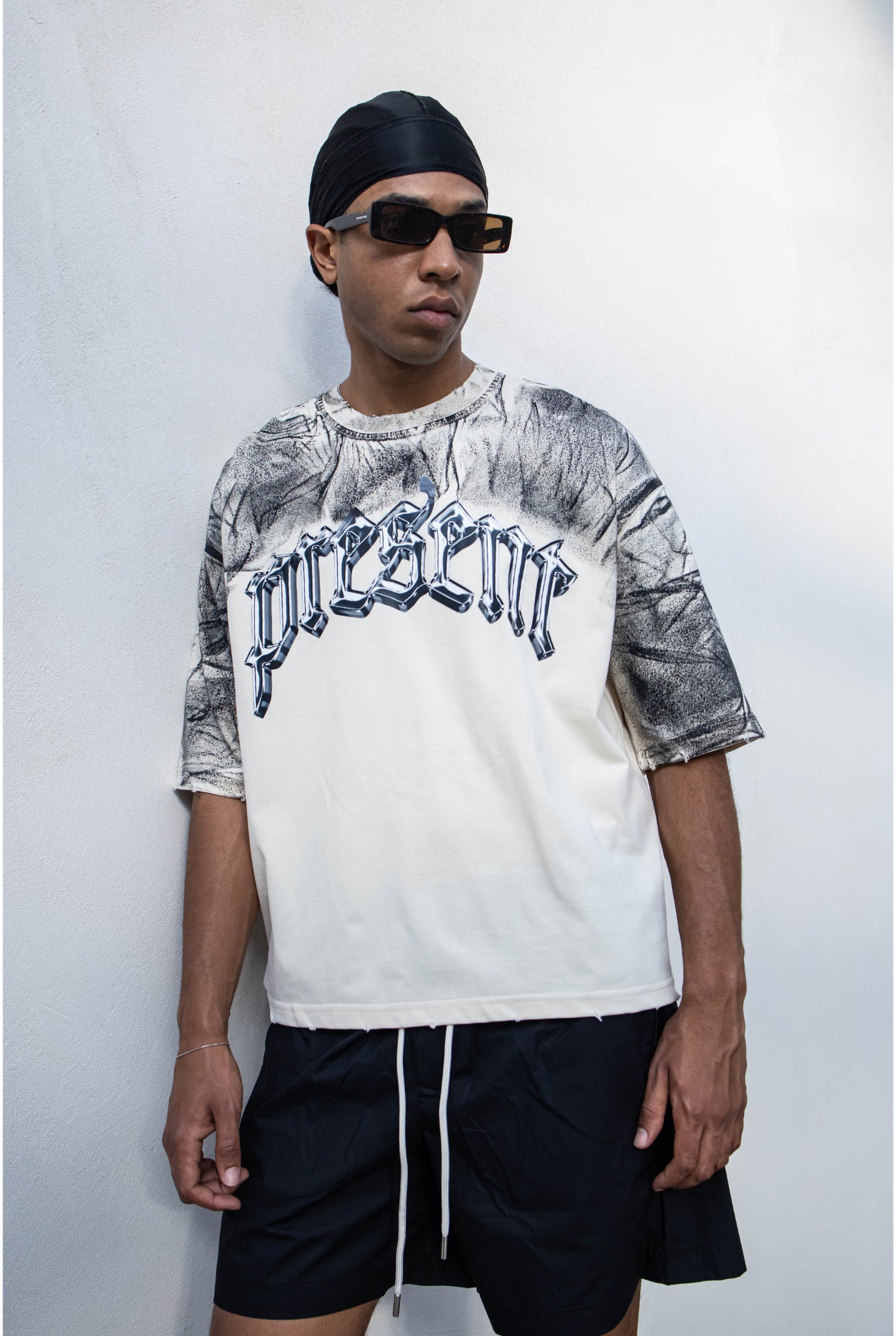 T-shirt PRESENT DAY Specchio crop