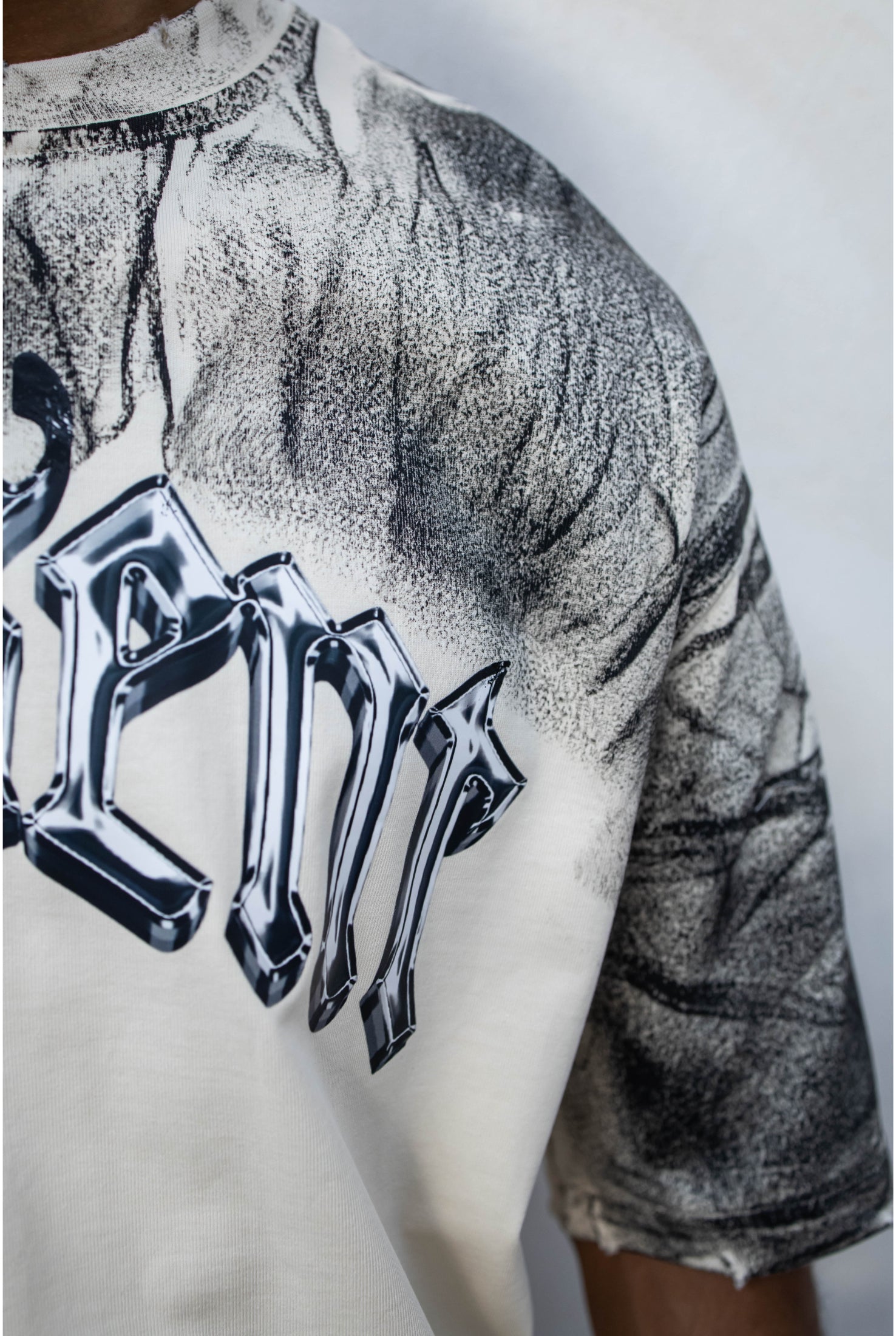 T-shirt PRESENT DAY Specchio crop