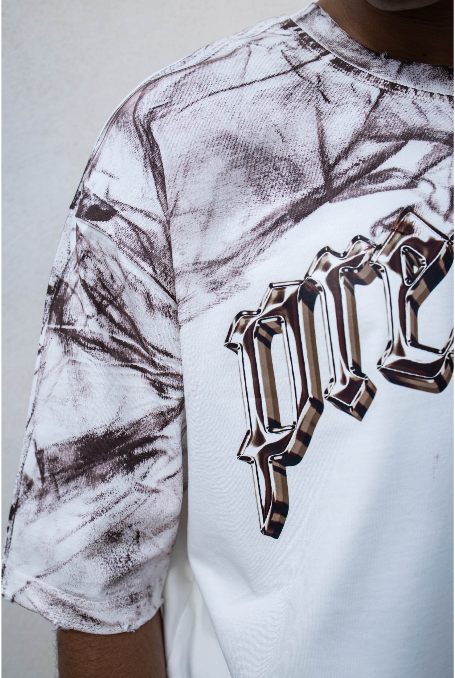 T-shirt PRESENT DAY Specchio crop