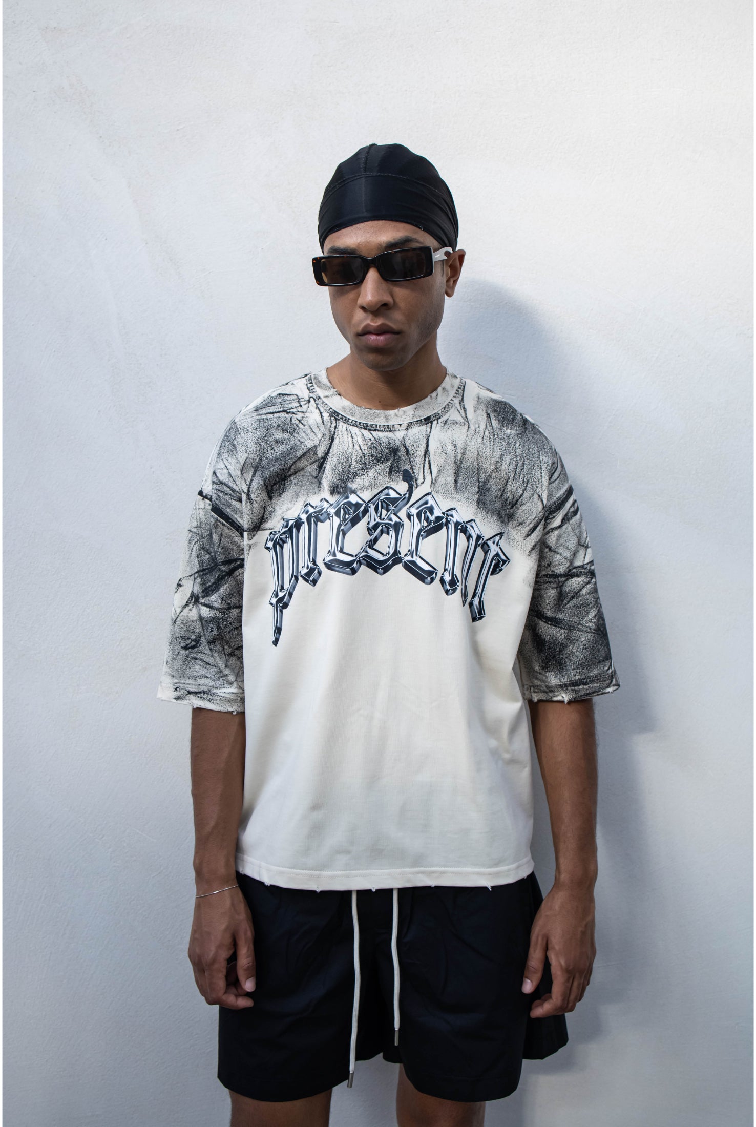 T-shirt PRESENT DAY Specchio crop