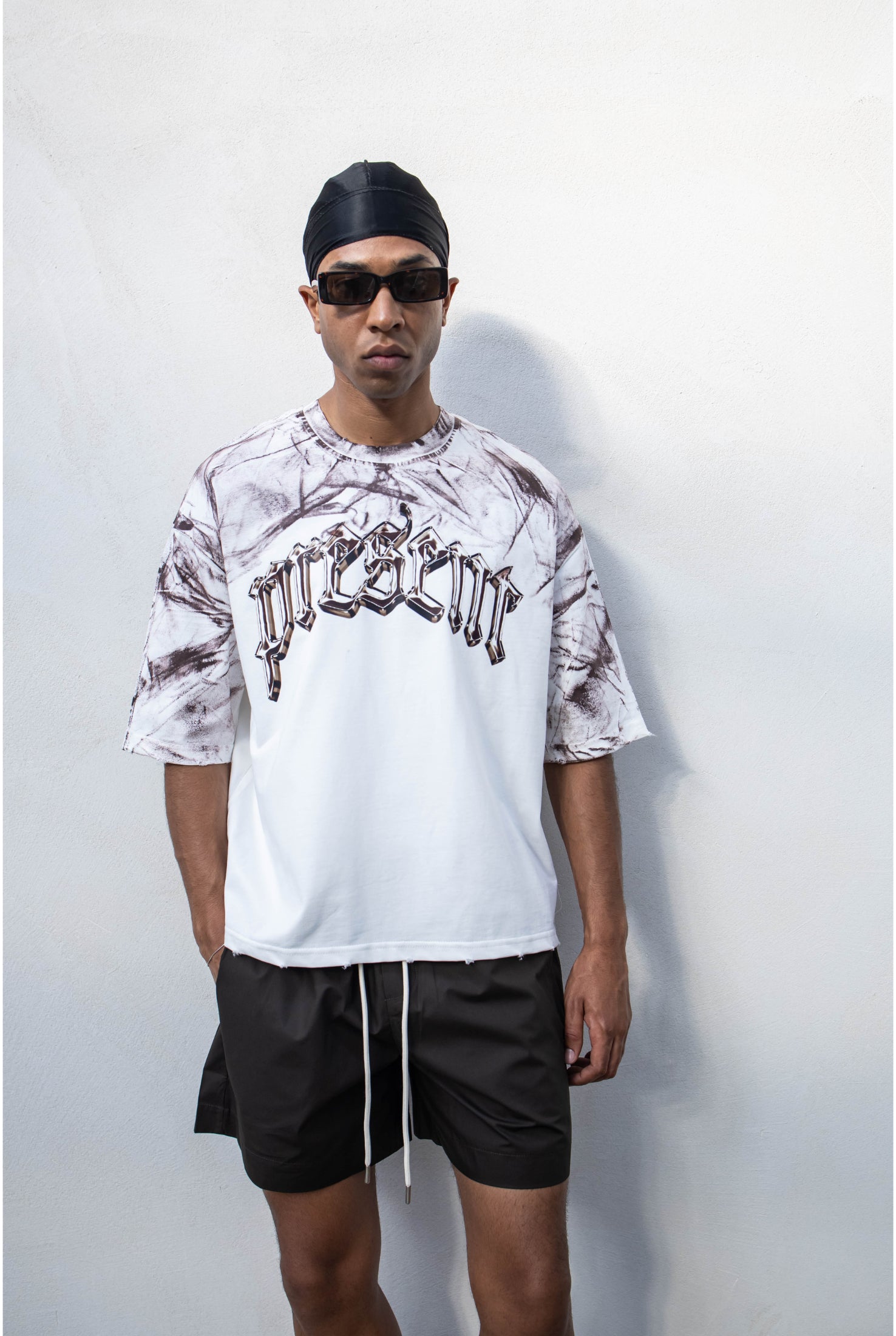 T-shirt PRESENT DAY Specchio crop