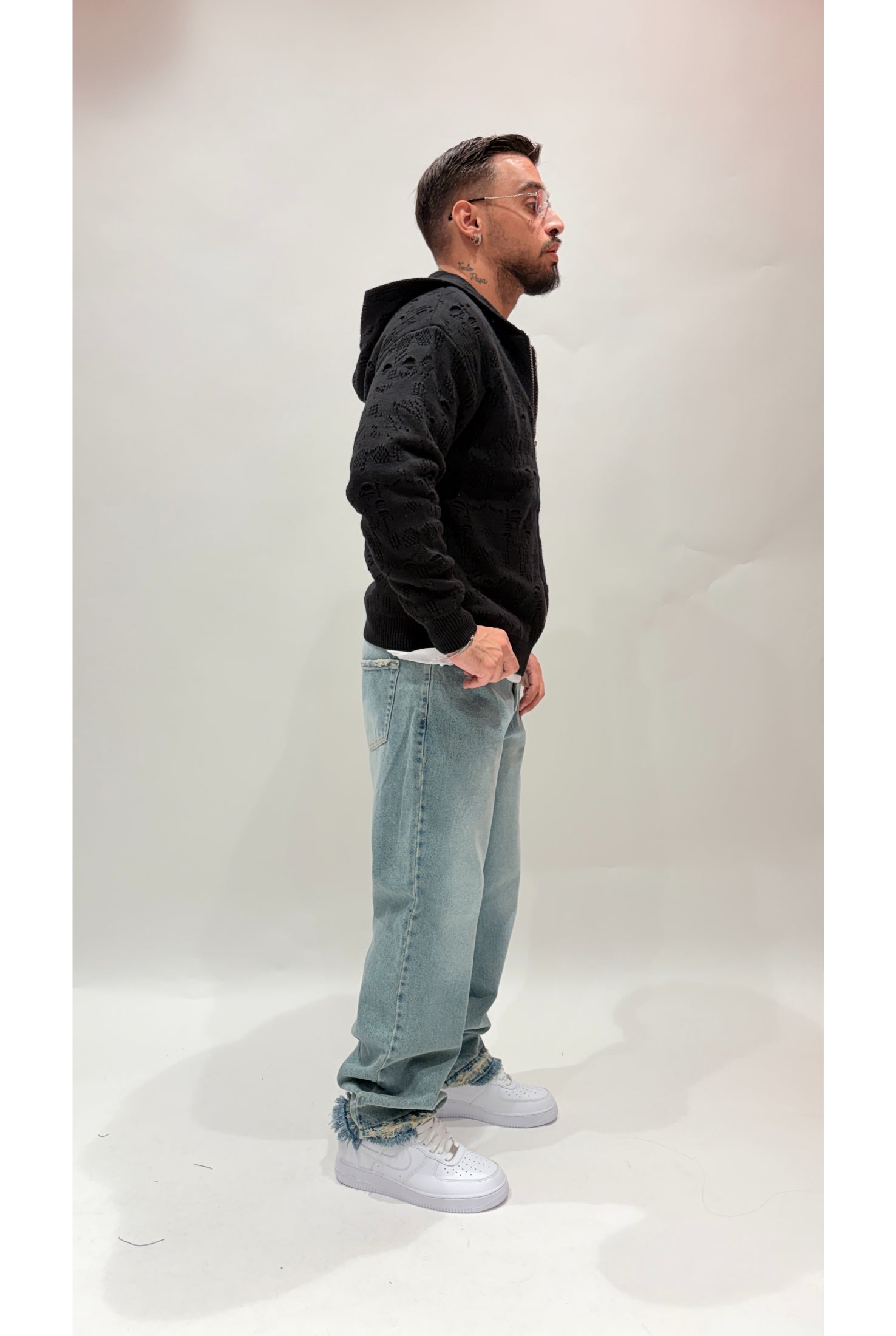 Cardigan cappuccio w8618