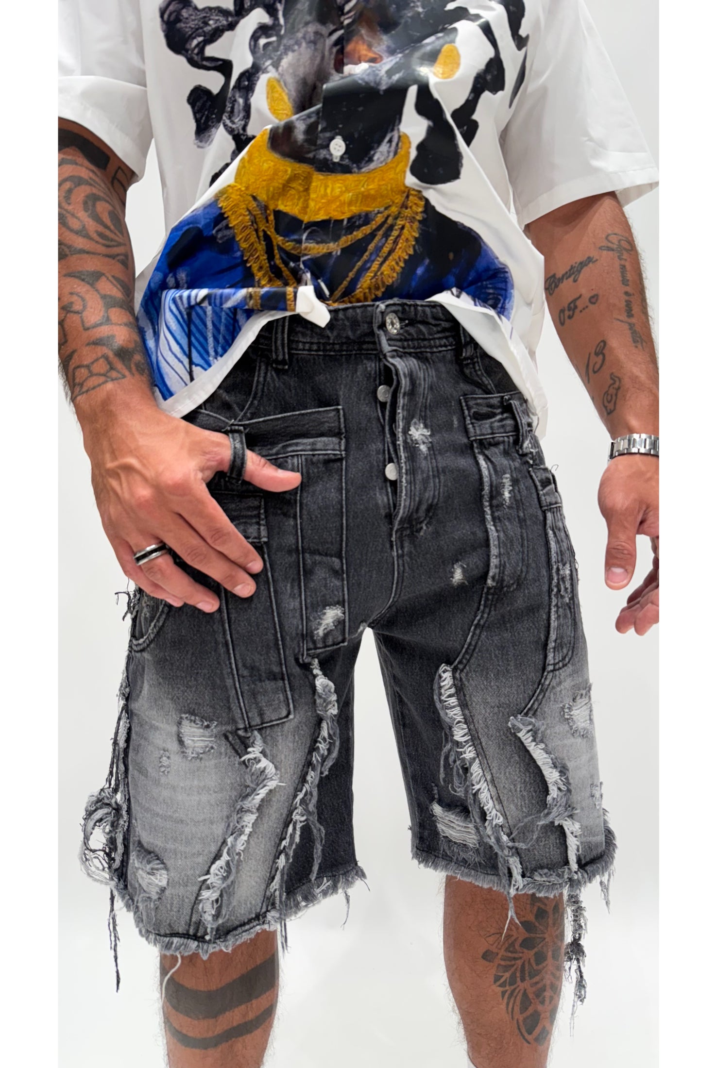 Jeasn short CIANOTIC Dark fade double