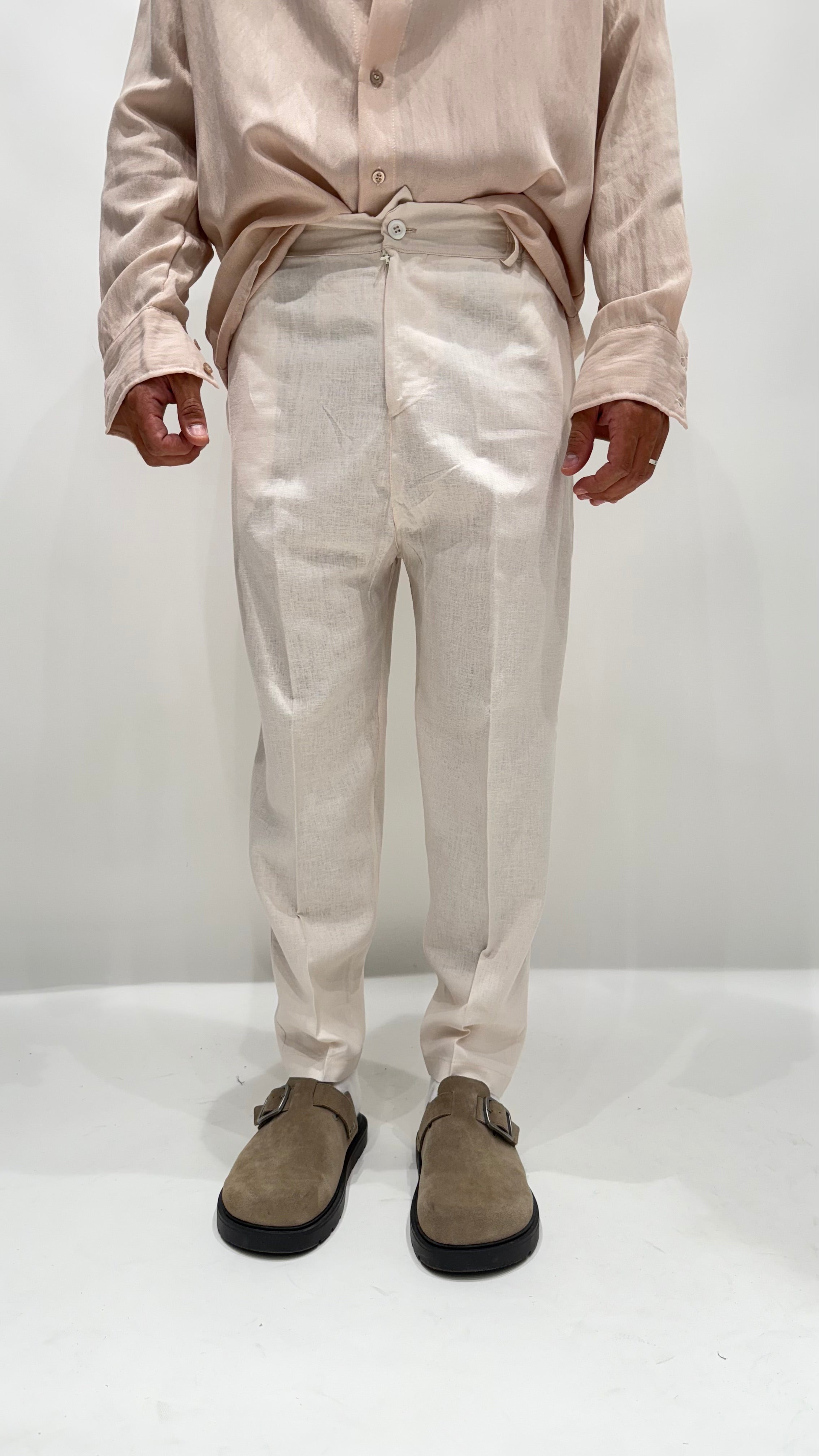 Pantalone in lino PNU02 NJB